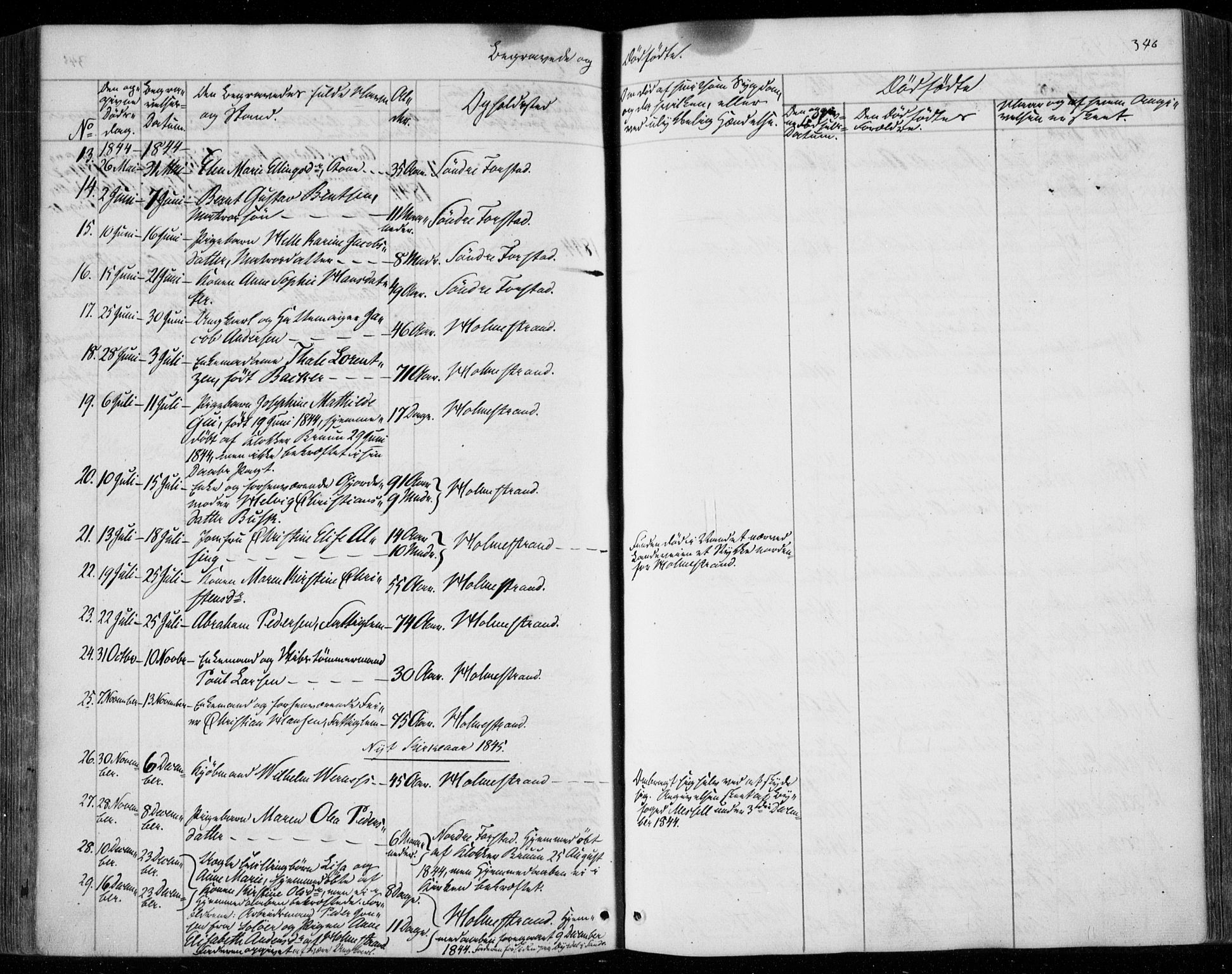 Holmestrand kirkebøker, SAKO/A-346/F/Fa/L0002: Parish register (official) no. 2, 1840-1866, p. 346