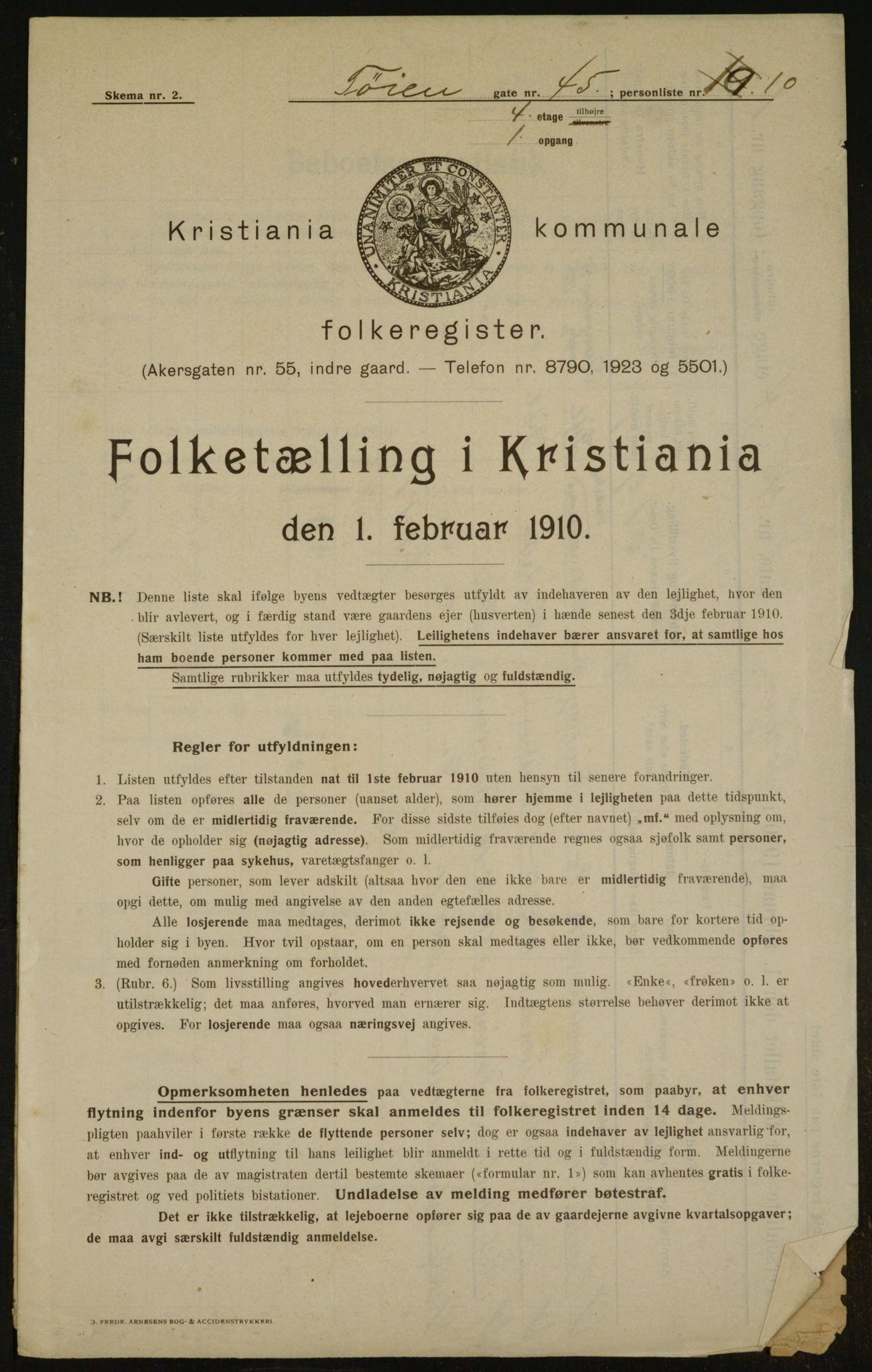 OBA, Municipal Census 1910 for Kristiania, 1910, p. 112530