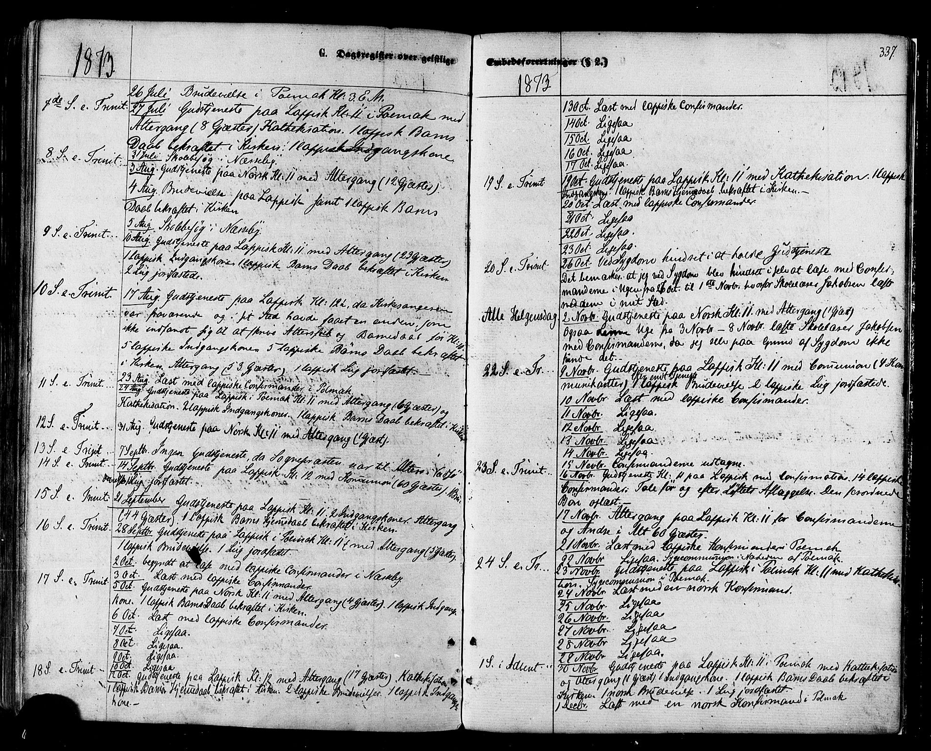 Nesseby sokneprestkontor, AV/SATØ-S-1330/H/Ha/L0003kirke: Parish register (official) no. 3 /1, 1865-1876, p. 337