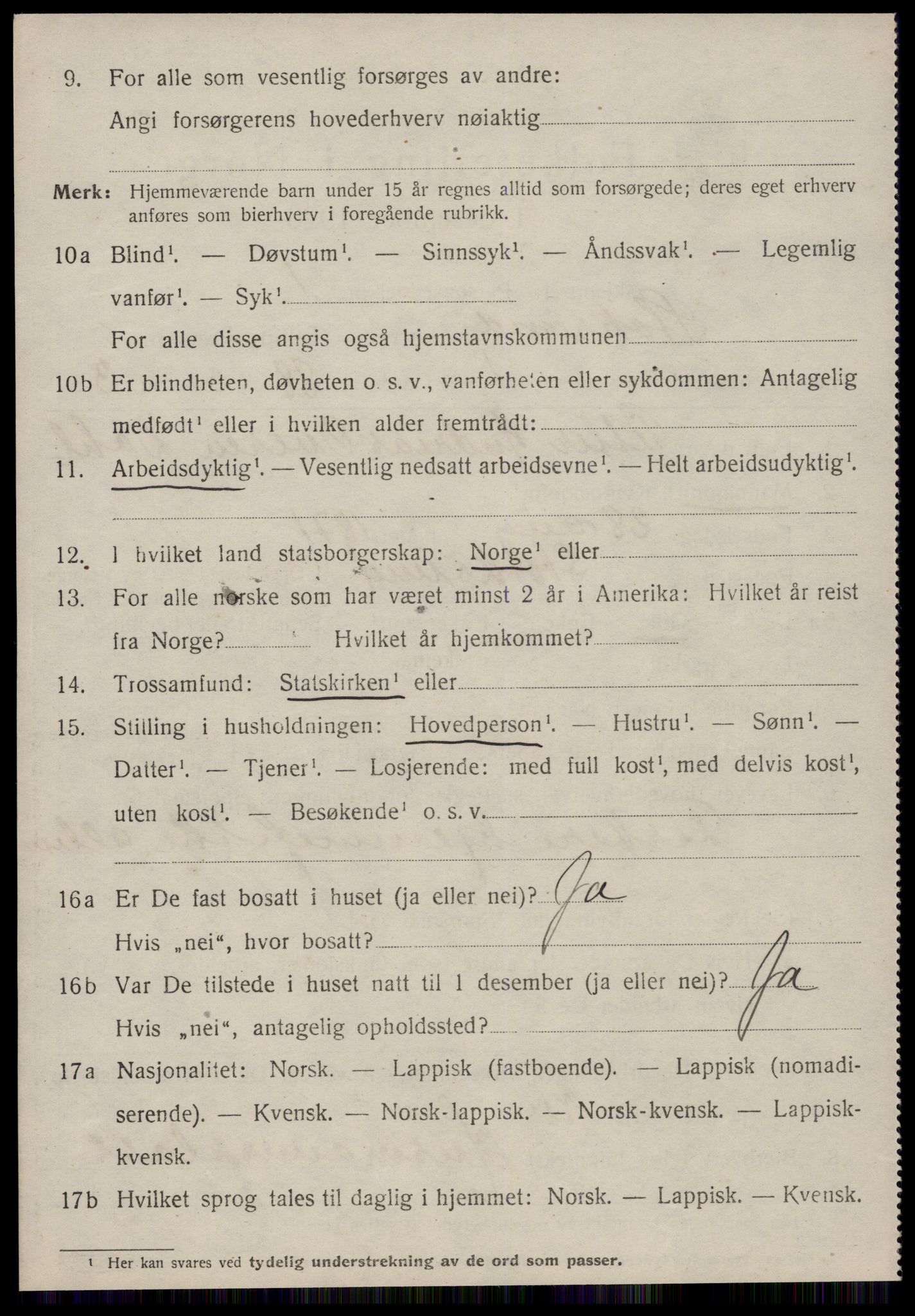 SAT, 1920 census for Stoksund, 1920, p. 2589