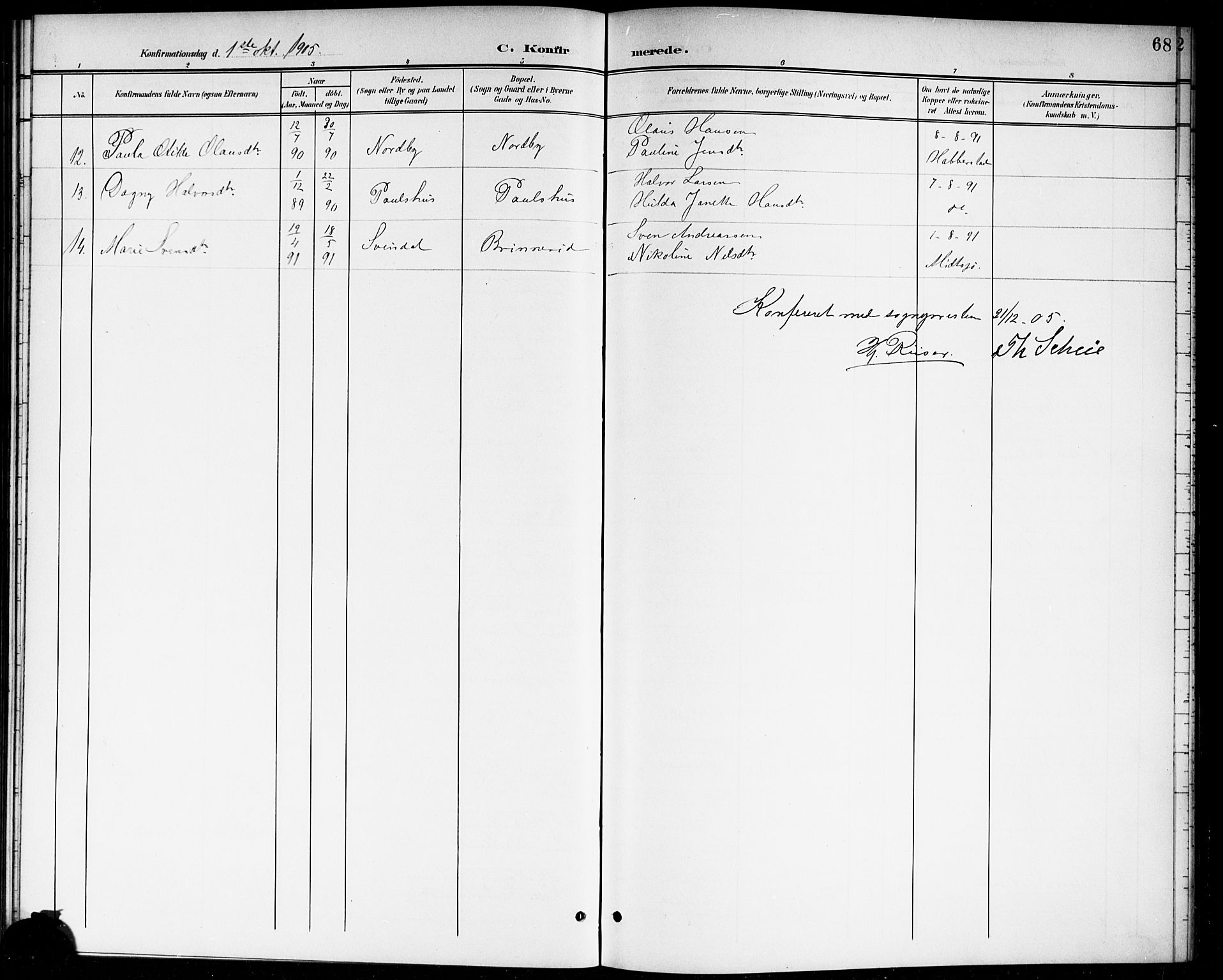 Våler prestekontor Kirkebøker, AV/SAO-A-11083/G/Ga/L0004: Parish register (copy) no. I 4, 1901-1914, p. 68