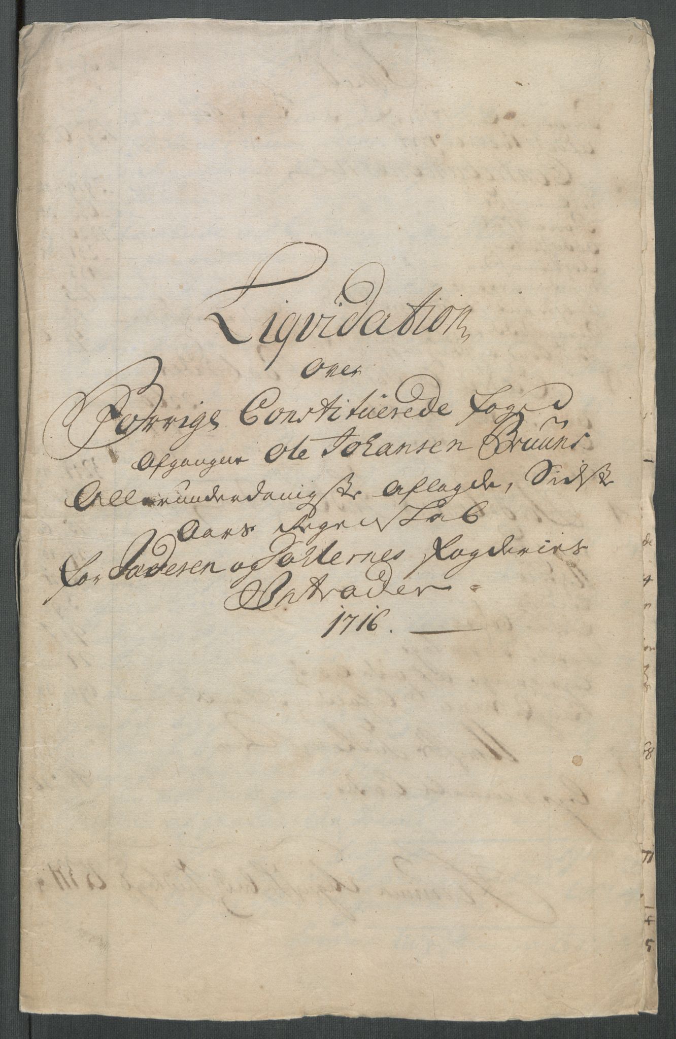 Rentekammeret inntil 1814, Reviderte regnskaper, Fogderegnskap, RA/EA-4092/R46/L2741: Fogderegnskap Jæren og Dalane, 1716, p. 509