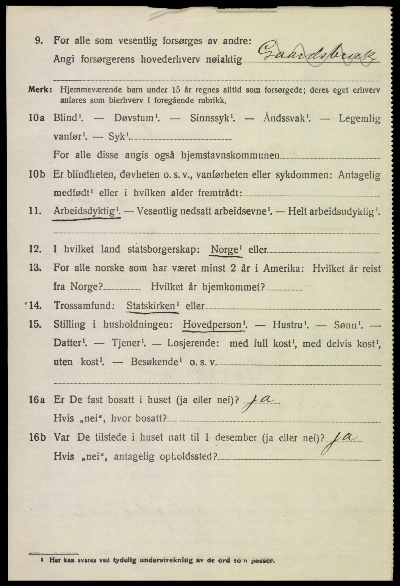 SAH, 1920 census for Sollia, 1920, p. 304