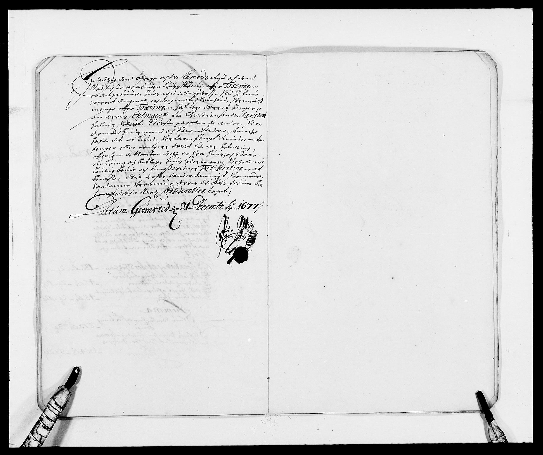 Rentekammeret inntil 1814, Reviderte regnskaper, Fogderegnskap, RA/EA-4092/R39/L2302: Fogderegnskap Nedenes, 1677-1678, p. 174