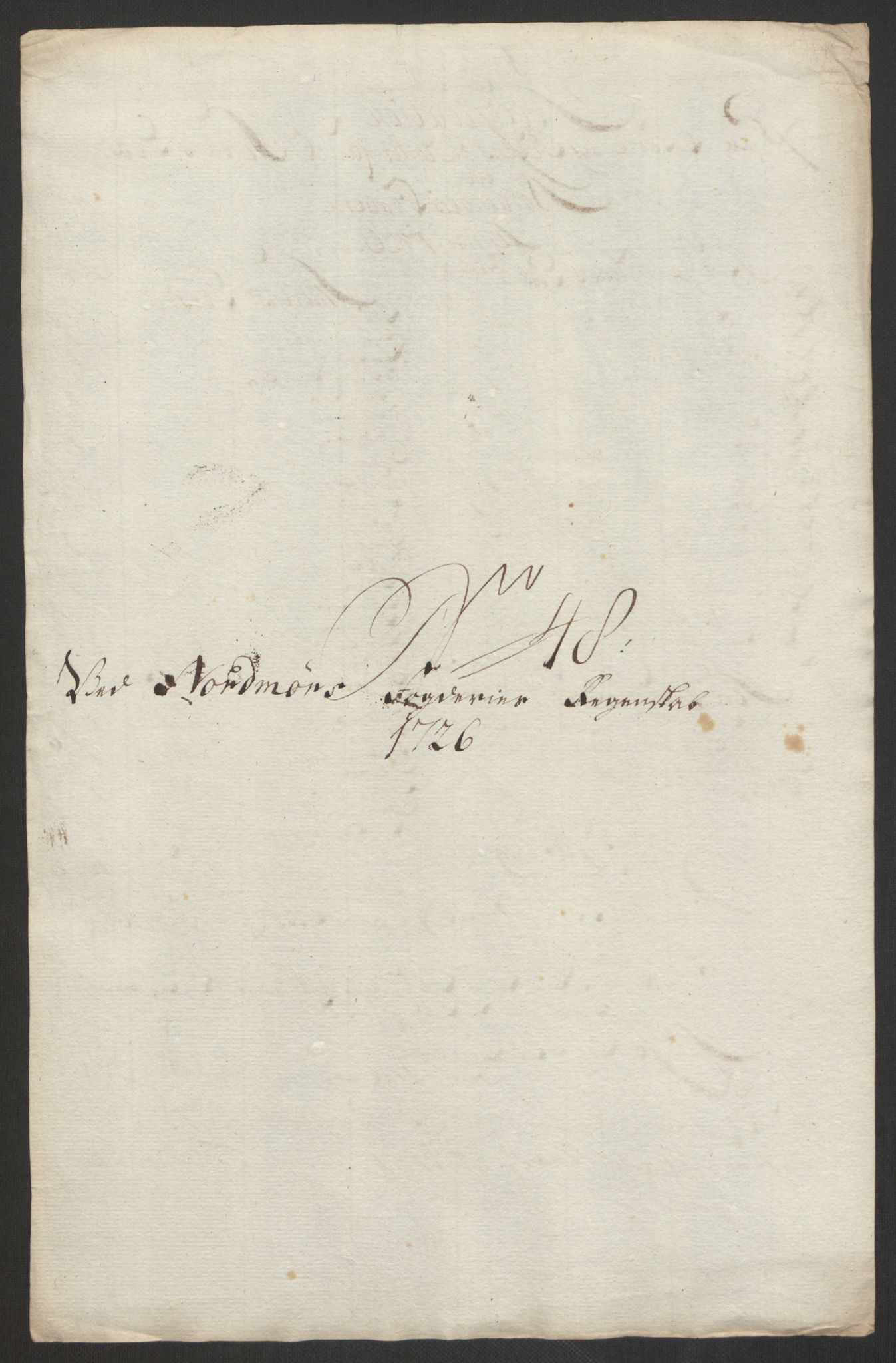 Rentekammeret inntil 1814, Reviderte regnskaper, Fogderegnskap, RA/EA-4092/R56/L3759: Fogderegnskap Nordmøre, 1726, p. 264