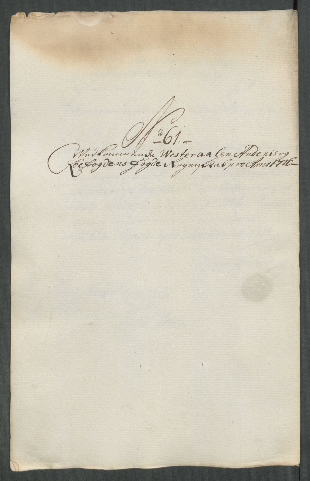 Rentekammeret inntil 1814, Reviderte regnskaper, Fogderegnskap, AV/RA-EA-4092/R67/L4682: Fogderegnskap Vesterålen, Andenes og Lofoten, 1716, p. 290