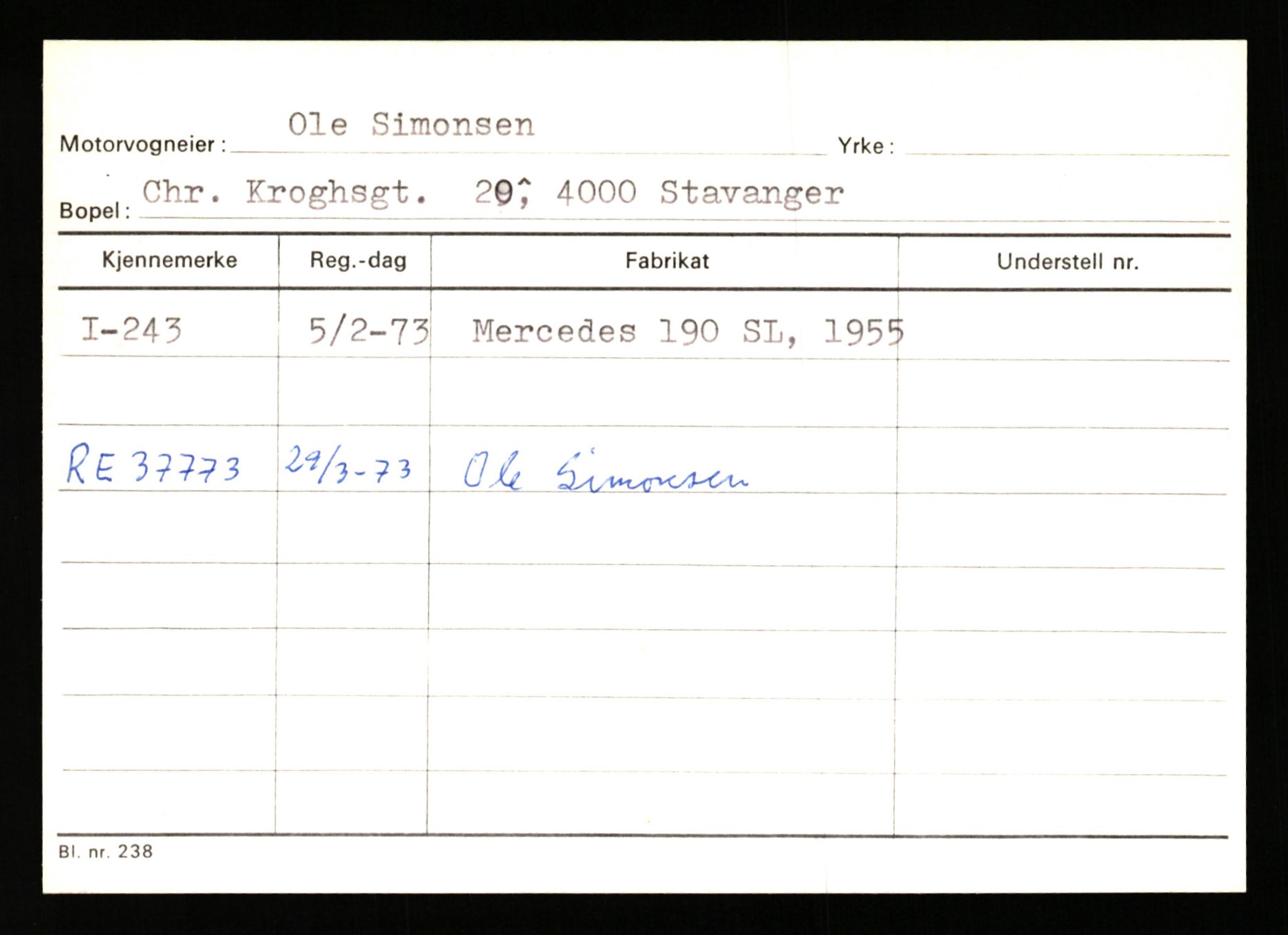 Stavanger trafikkstasjon, AV/SAST-A-101942/0/G/L0001: Registreringsnummer: 0 - 5782, 1930-1971, p. 129