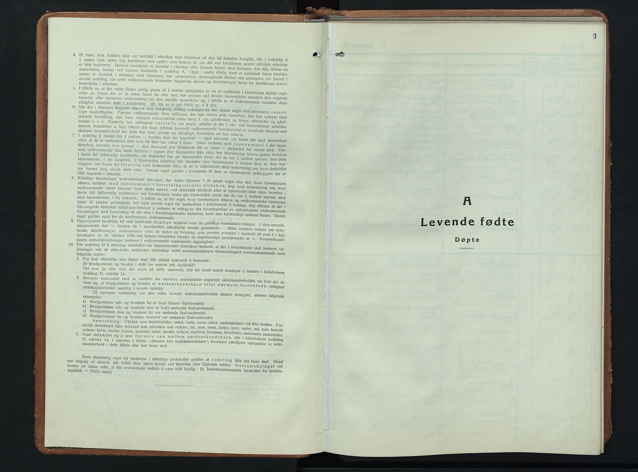 Nordre Land prestekontor, SAH/PREST-124/H/Ha/Hab/L0003: Parish register (copy) no. 3, 1932-1946, p. 3