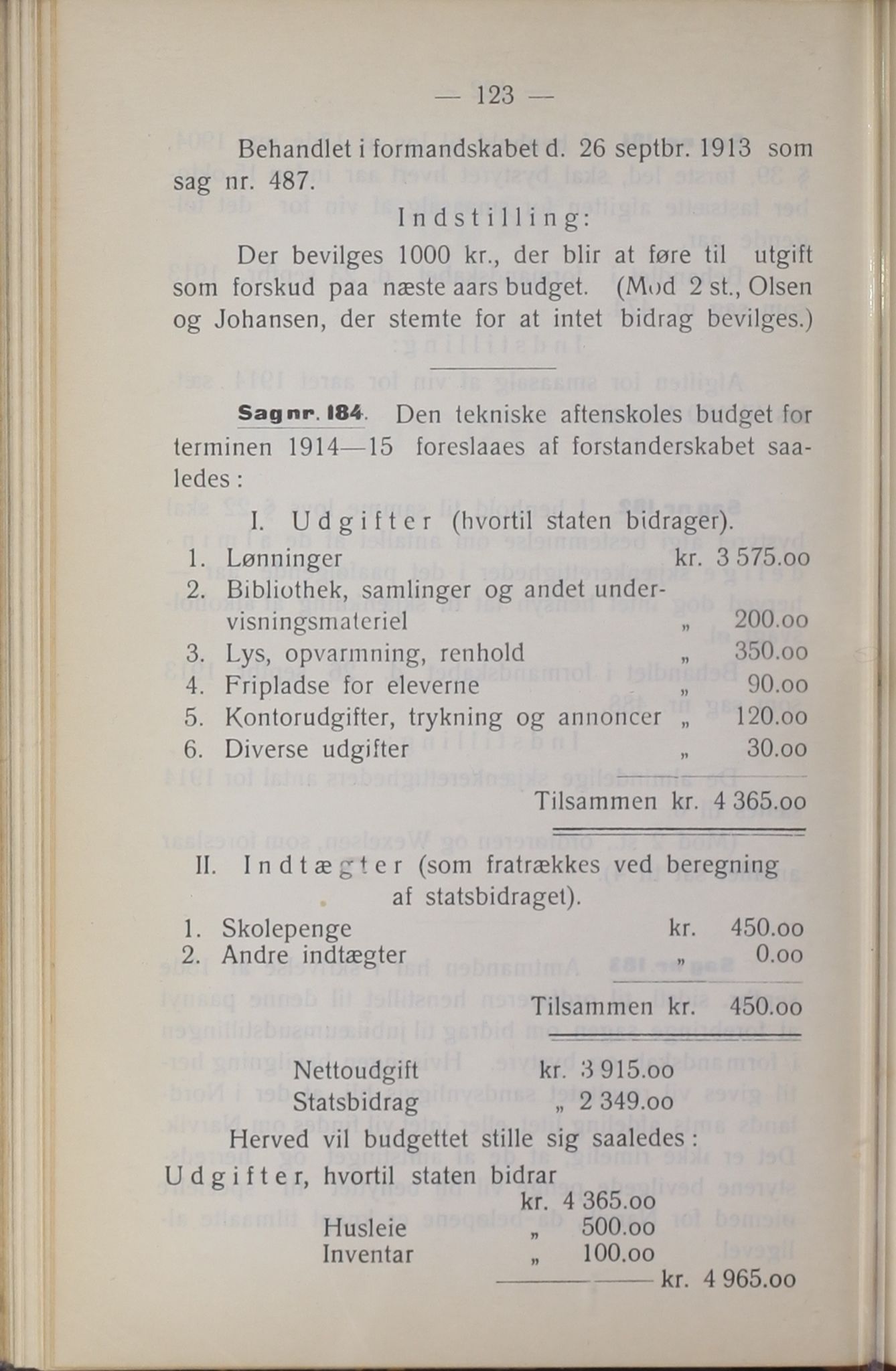 Narvik kommune. Formannskap , AIN/K-18050.150/A/Ab/L0003: Møtebok, 1913