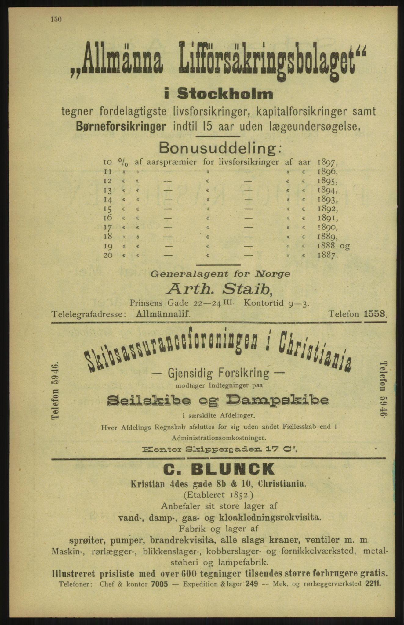 Kristiania/Oslo adressebok, PUBL/-, 1904, p. 150