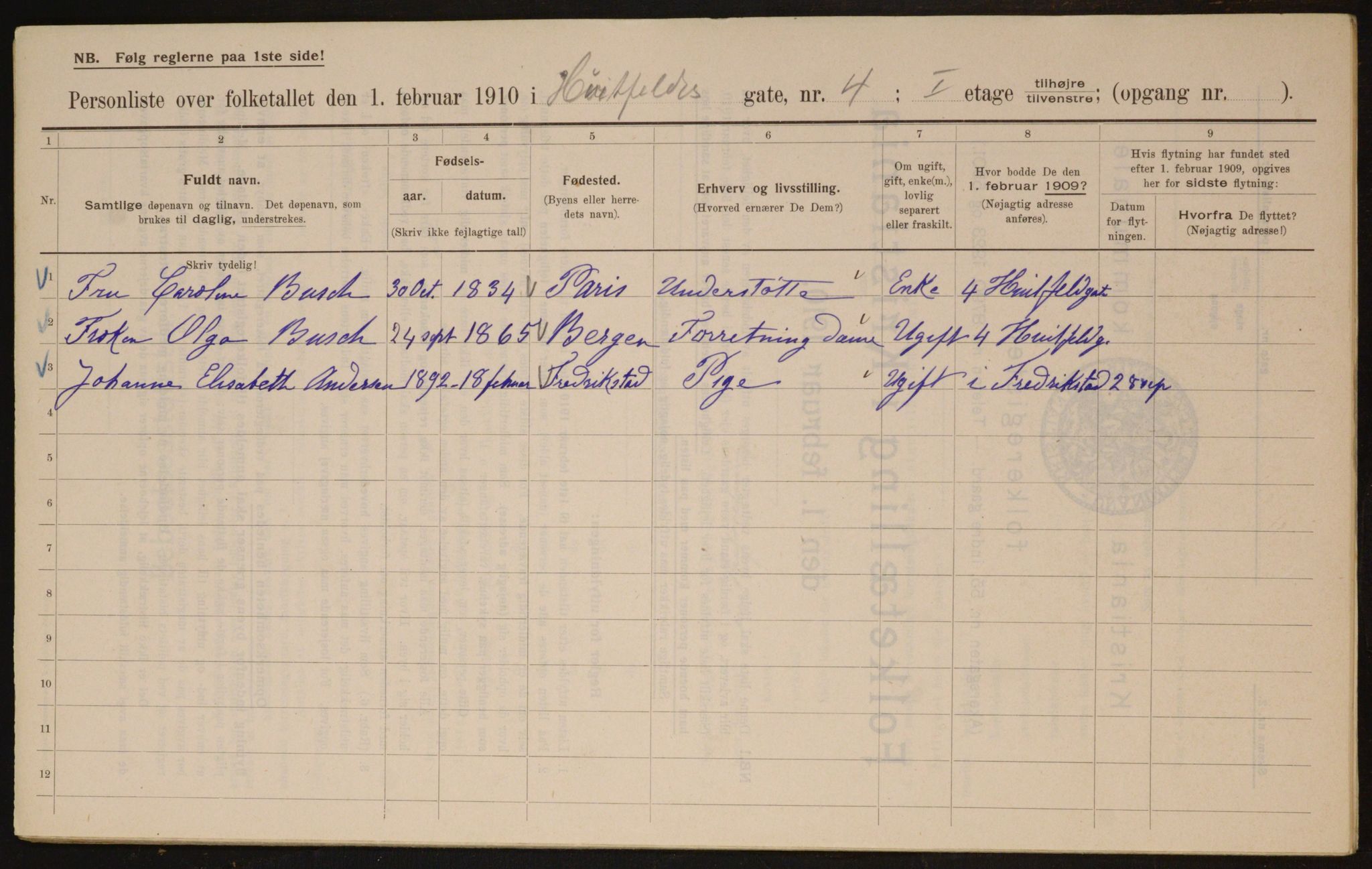 OBA, Municipal Census 1910 for Kristiania, 1910, p. 40770