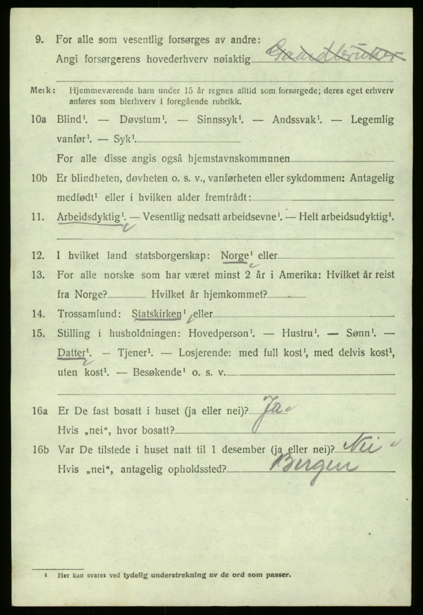 SAB, 1920 census for Masfjorden, 1920, p. 4128