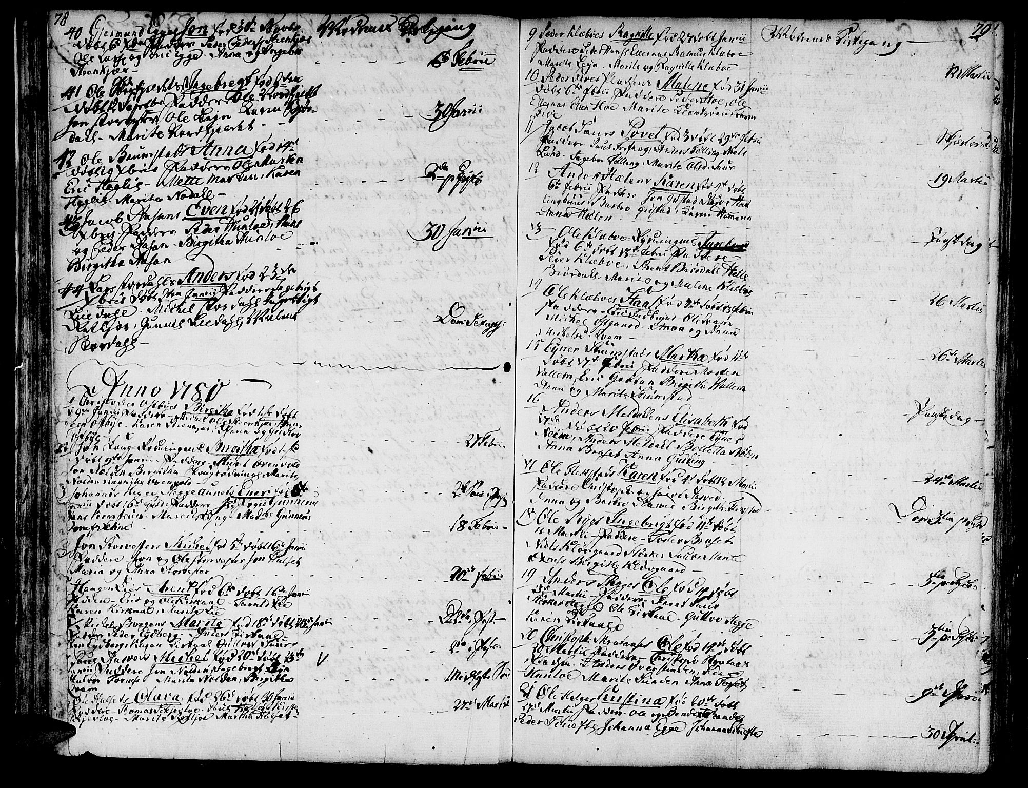 Ministerialprotokoller, klokkerbøker og fødselsregistre - Nord-Trøndelag, SAT/A-1458/746/L0440: Parish register (official) no. 746A02, 1760-1815, p. 78-79
