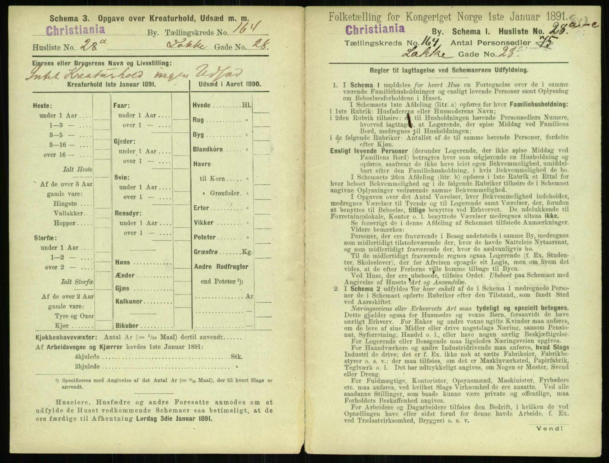 RA, 1891 census for 0301 Kristiania, 1891, p. 94434