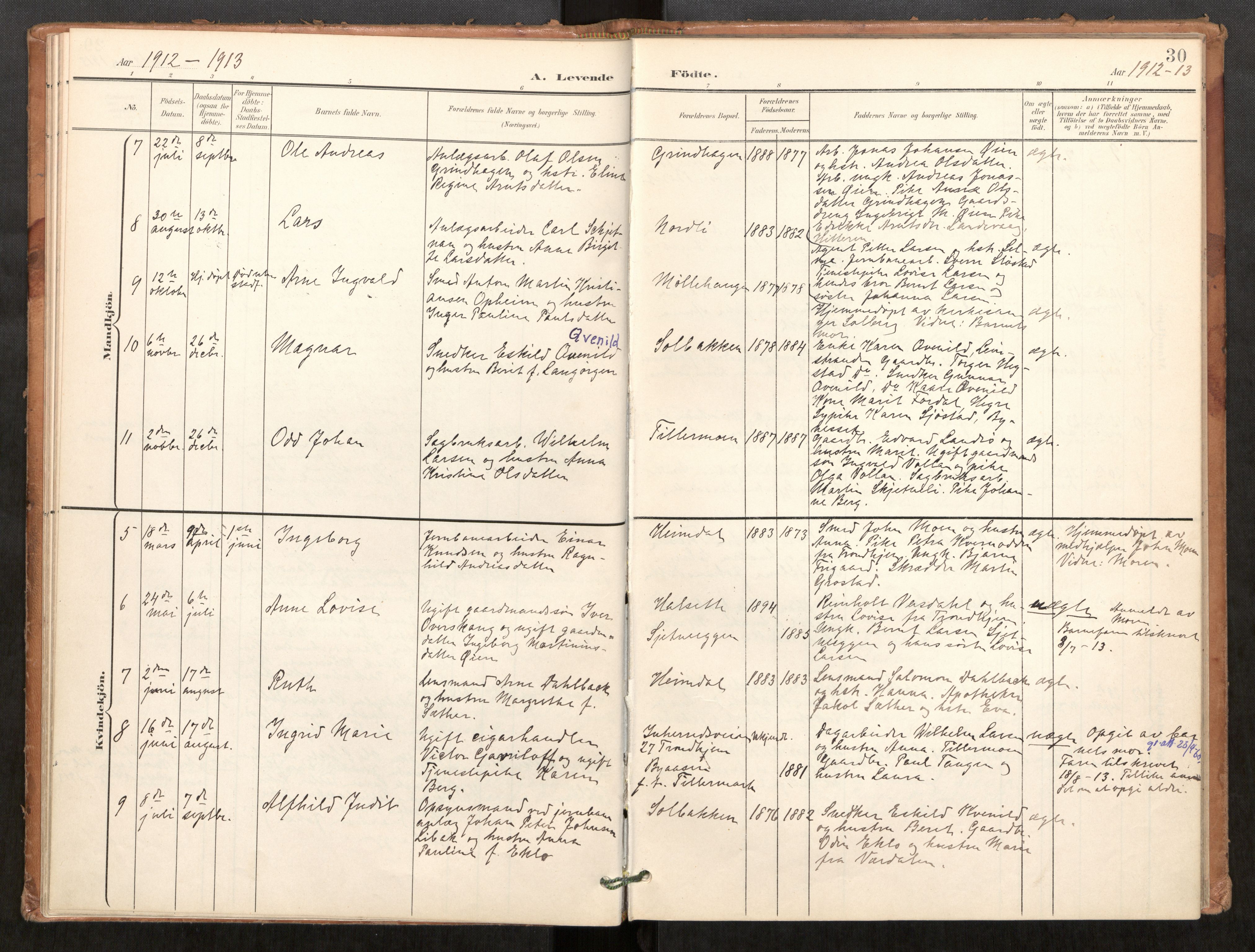 Klæbu sokneprestkontor, SAT/A-1112: Parish register (official) no. 2, 1900-1916, p. 30