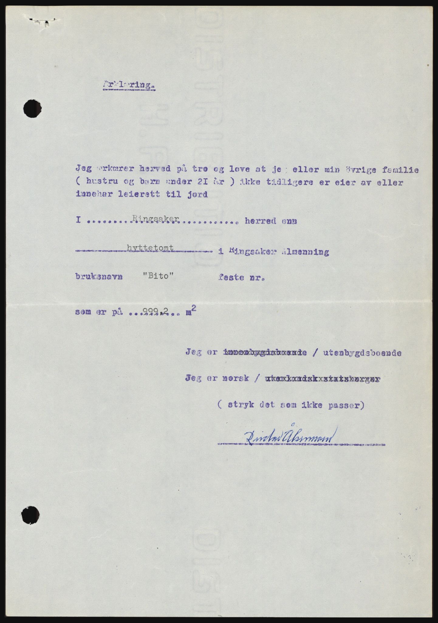 Nord-Hedmark sorenskriveri, AV/SAH-TING-012/H/Hc/L0027: Mortgage book no. 27, 1967-1968, Diary no: : 762/1968