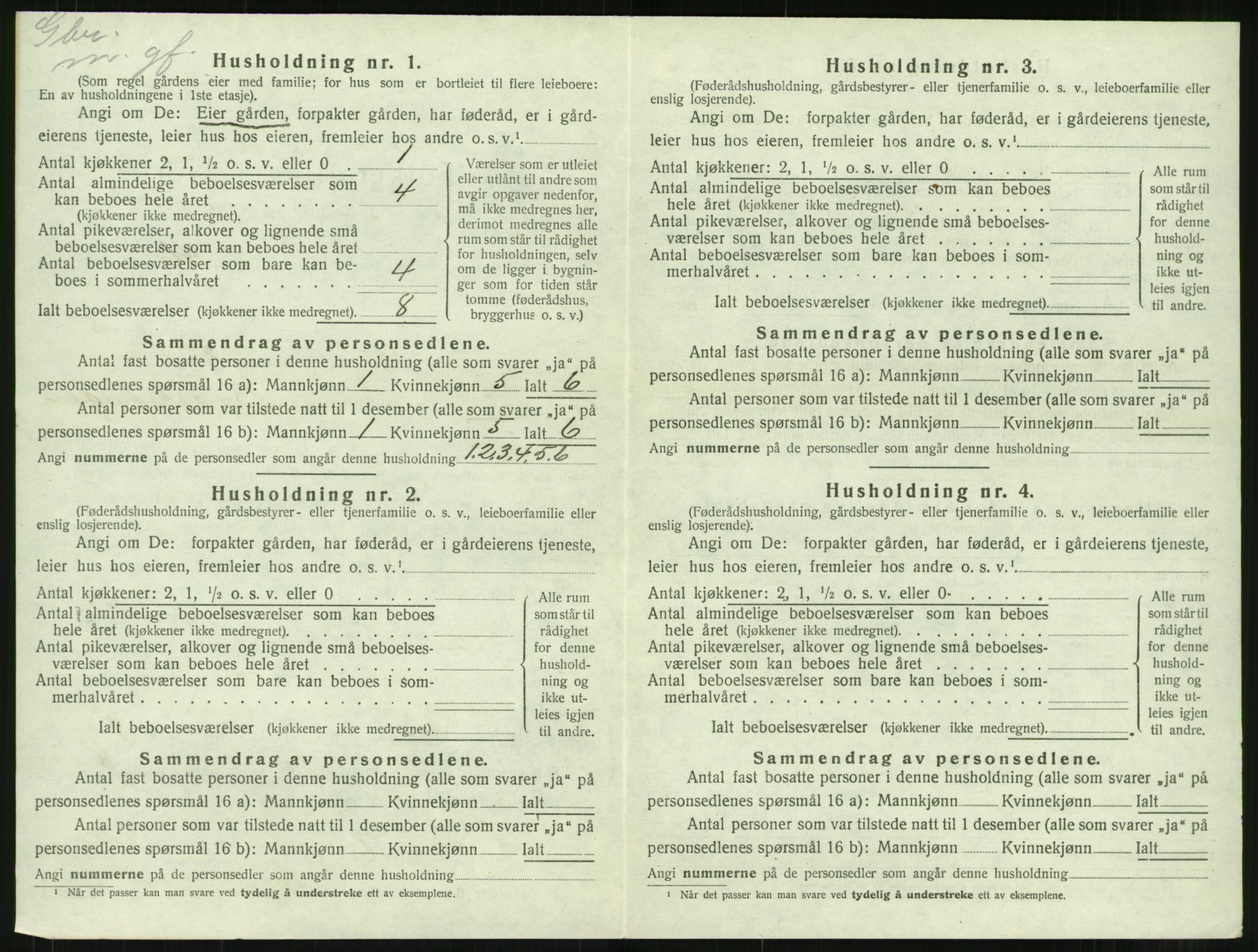 SAT, 1920 census for Stangvik, 1920, p. 551