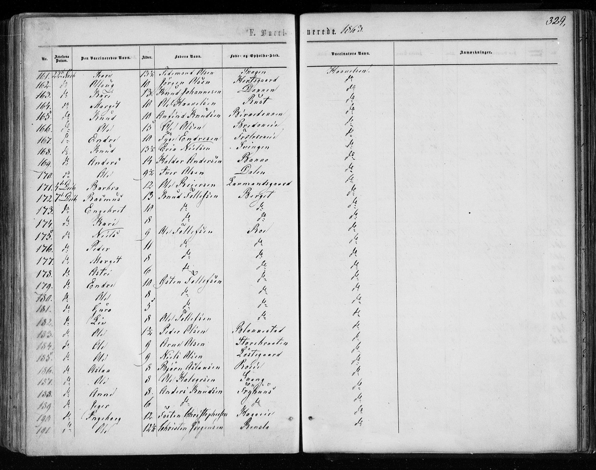 Gol kirkebøker, AV/SAKO-A-226/F/Fa/L0003: Parish register (official) no. I 3, 1863-1875, p. 329