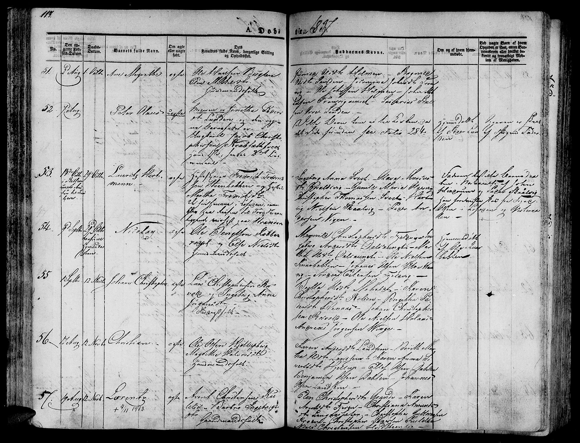 Ministerialprotokoller, klokkerbøker og fødselsregistre - Nord-Trøndelag, SAT/A-1458/701/L0006: Parish register (official) no. 701A06, 1825-1841, p. 113