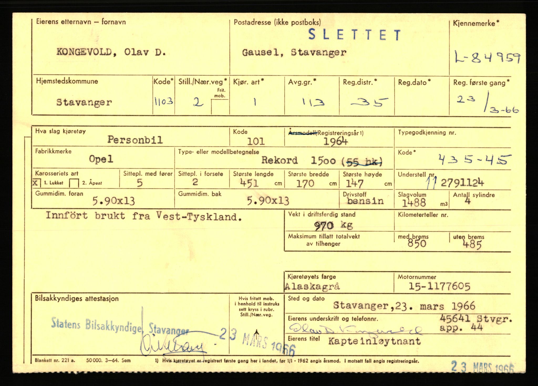 Stavanger trafikkstasjon, AV/SAST-A-101942/0/F/L0073: L-84100 - L-86499, 1930-1971, p. 873