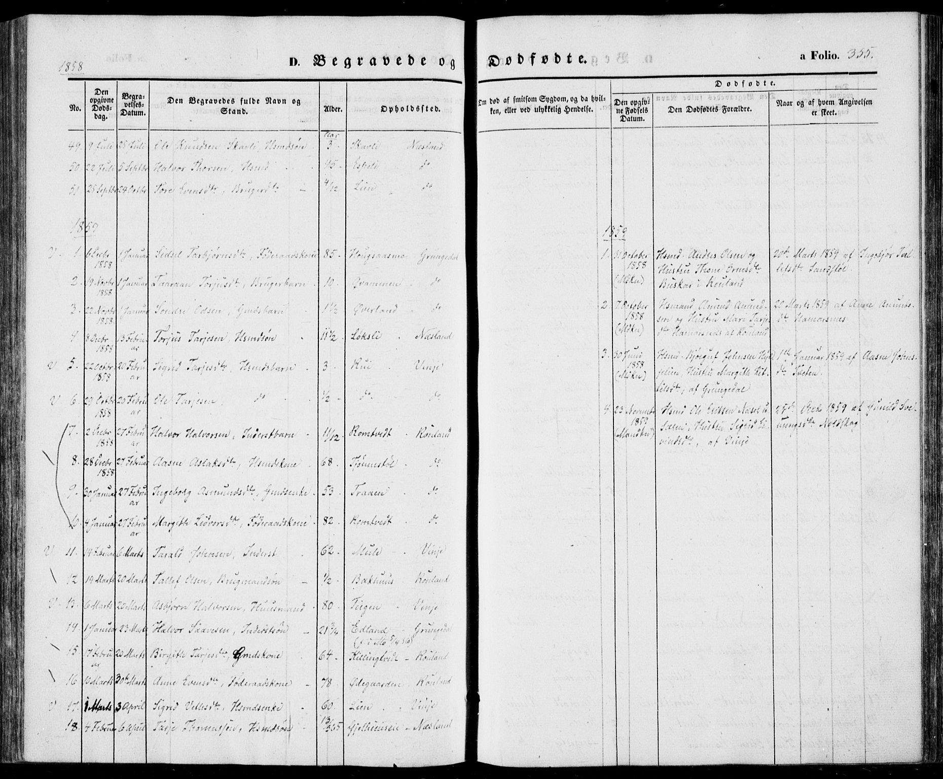 Vinje kirkebøker, AV/SAKO-A-312/F/Fa/L0004: Parish register (official) no. I 4, 1843-1869, p. 355