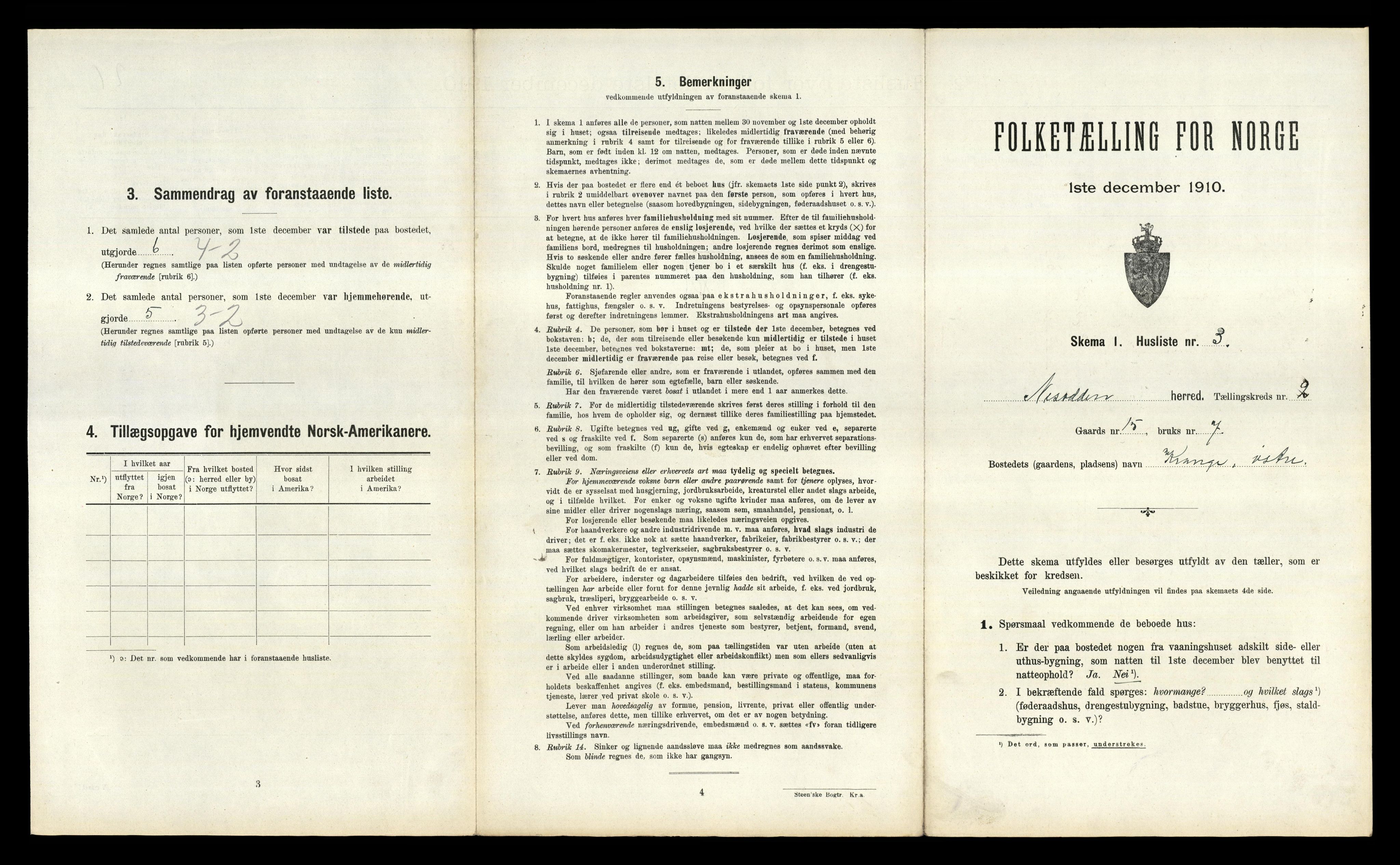 RA, 1910 census for Nesodden, 1910, p. 190