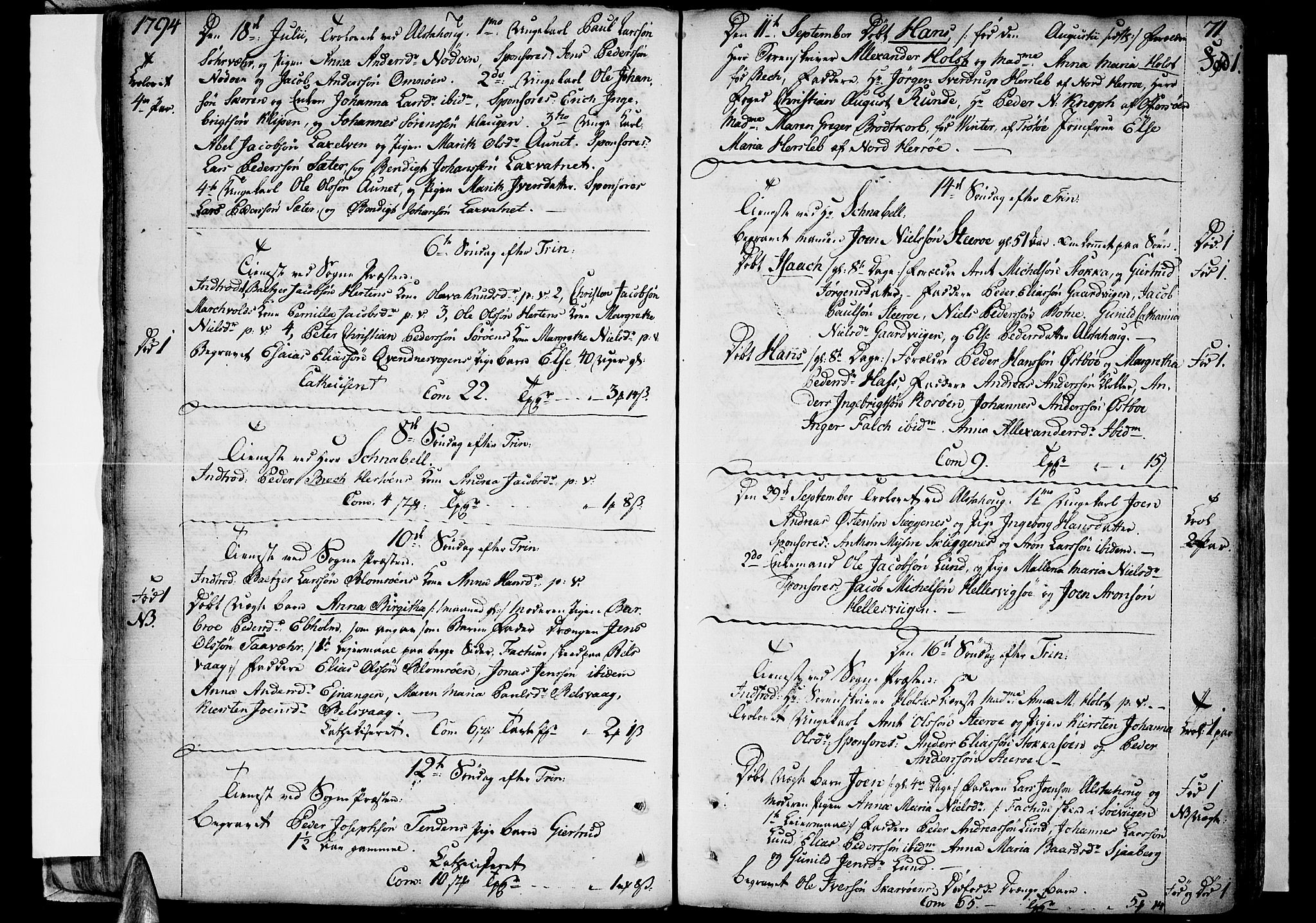 Ministerialprotokoller, klokkerbøker og fødselsregistre - Nordland, SAT/A-1459/830/L0439: Parish register (official) no. 830A07 /1, 1776-1800, p. 71