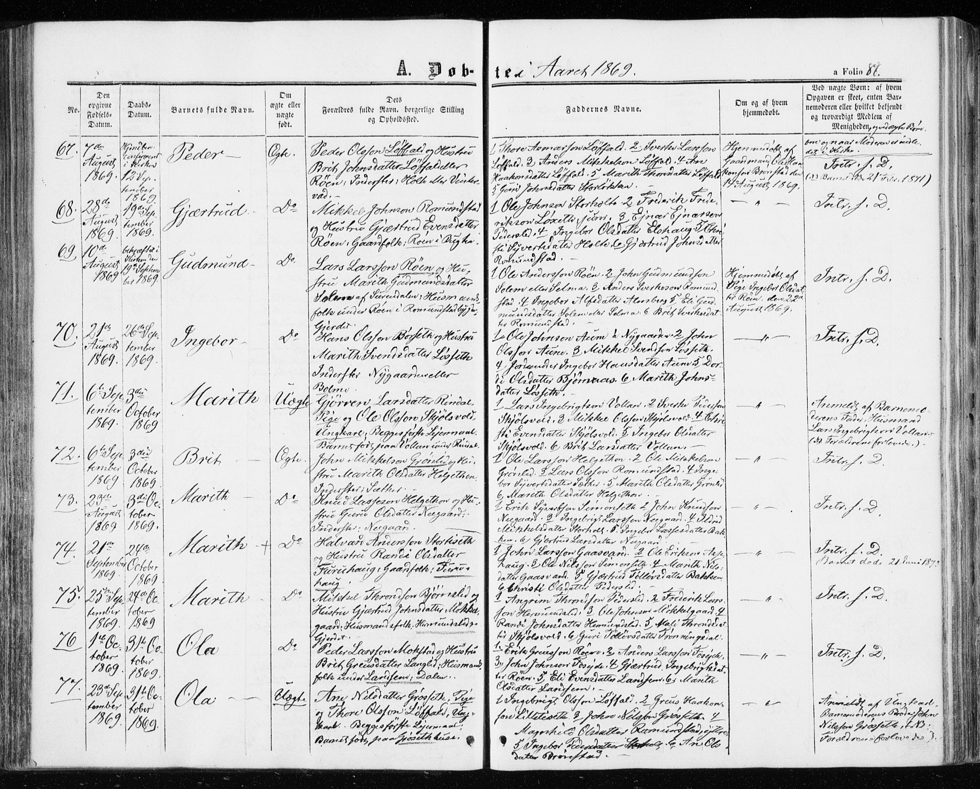 Ministerialprotokoller, klokkerbøker og fødselsregistre - Møre og Romsdal, AV/SAT-A-1454/598/L1067: Parish register (official) no. 598A01, 1858-1871, p. 86