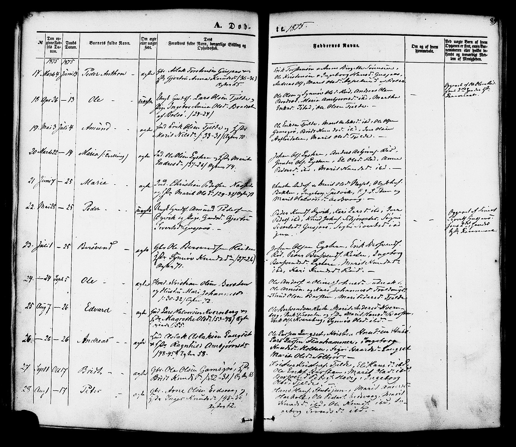Ministerialprotokoller, klokkerbøker og fødselsregistre - Møre og Romsdal, SAT/A-1454/551/L0625: Parish register (official) no. 551A05, 1846-1879, p. 89