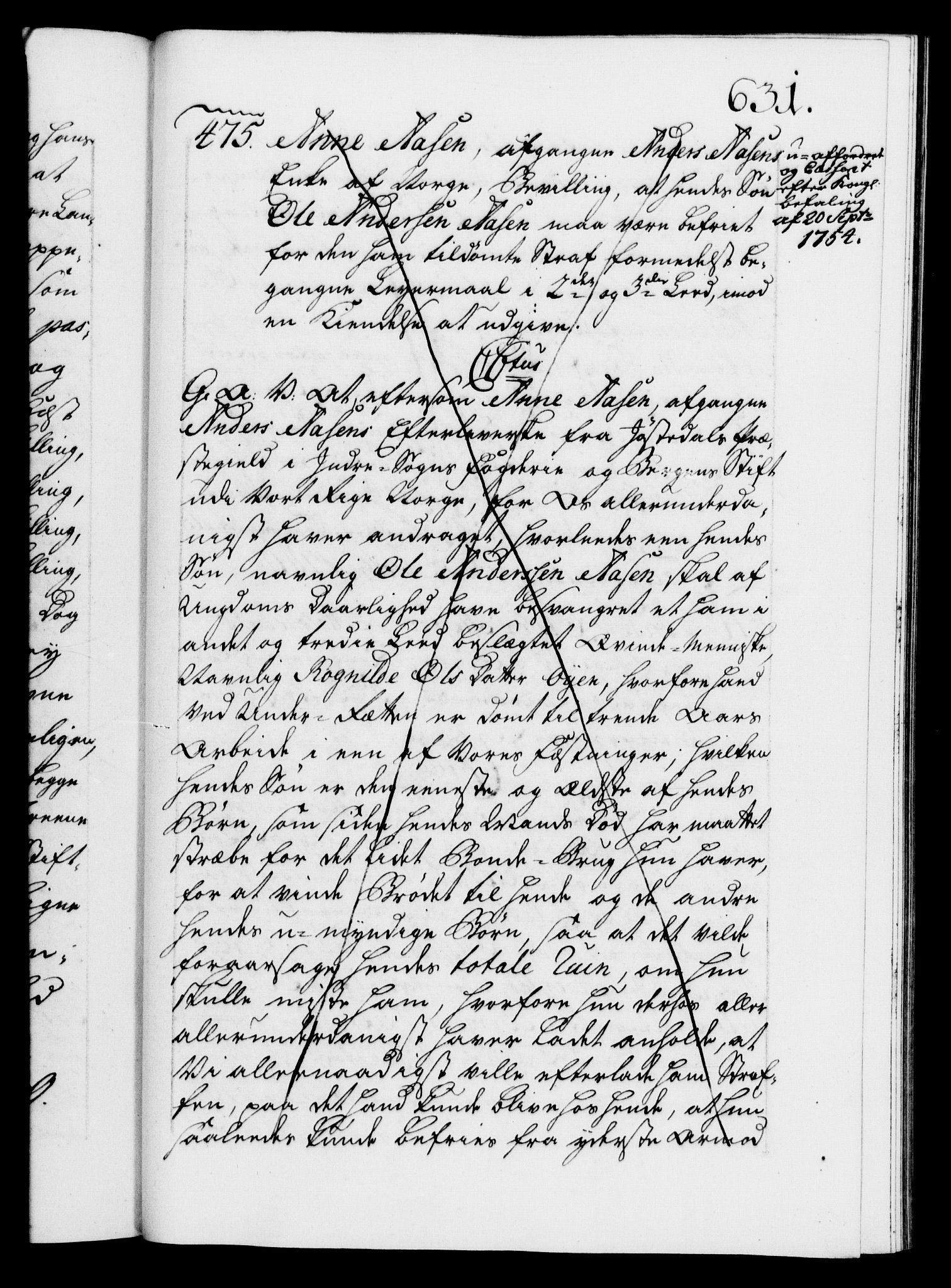 Danske Kanselli 1572-1799, AV/RA-EA-3023/F/Fc/Fca/Fcaa/L0031: Norske registre, 1739-1740, p. 631a