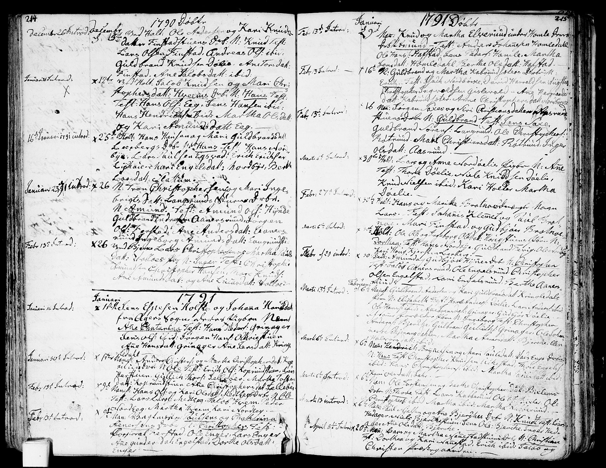Nannestad prestekontor Kirkebøker, SAO/A-10414a/F/Fa/L0007: Parish register (official) no. I 7, 1754-1791, p. 214-215