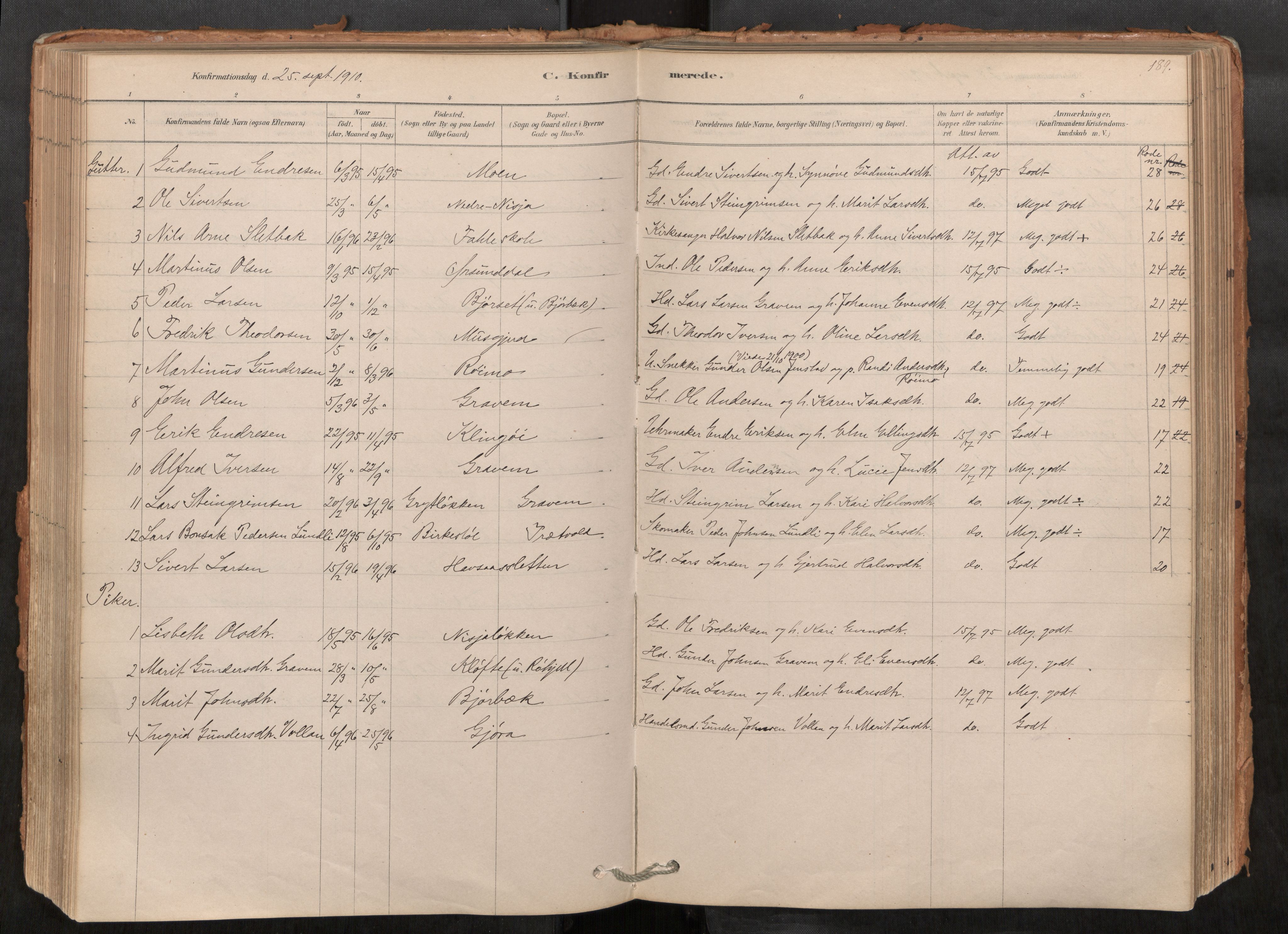 Sunndal sokneprestkontor, AV/SAT-A-1085/1/I/I1/I1a/L0001: Parish register (official) no. 1, 1877-1914, p. 189