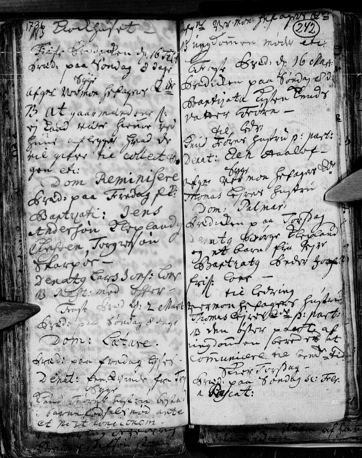 Søgne sokneprestkontor, AV/SAK-1111-0037/F/Fa/Fab/L0001: Parish register (official) no. A 1, 1716-1740, p. 242