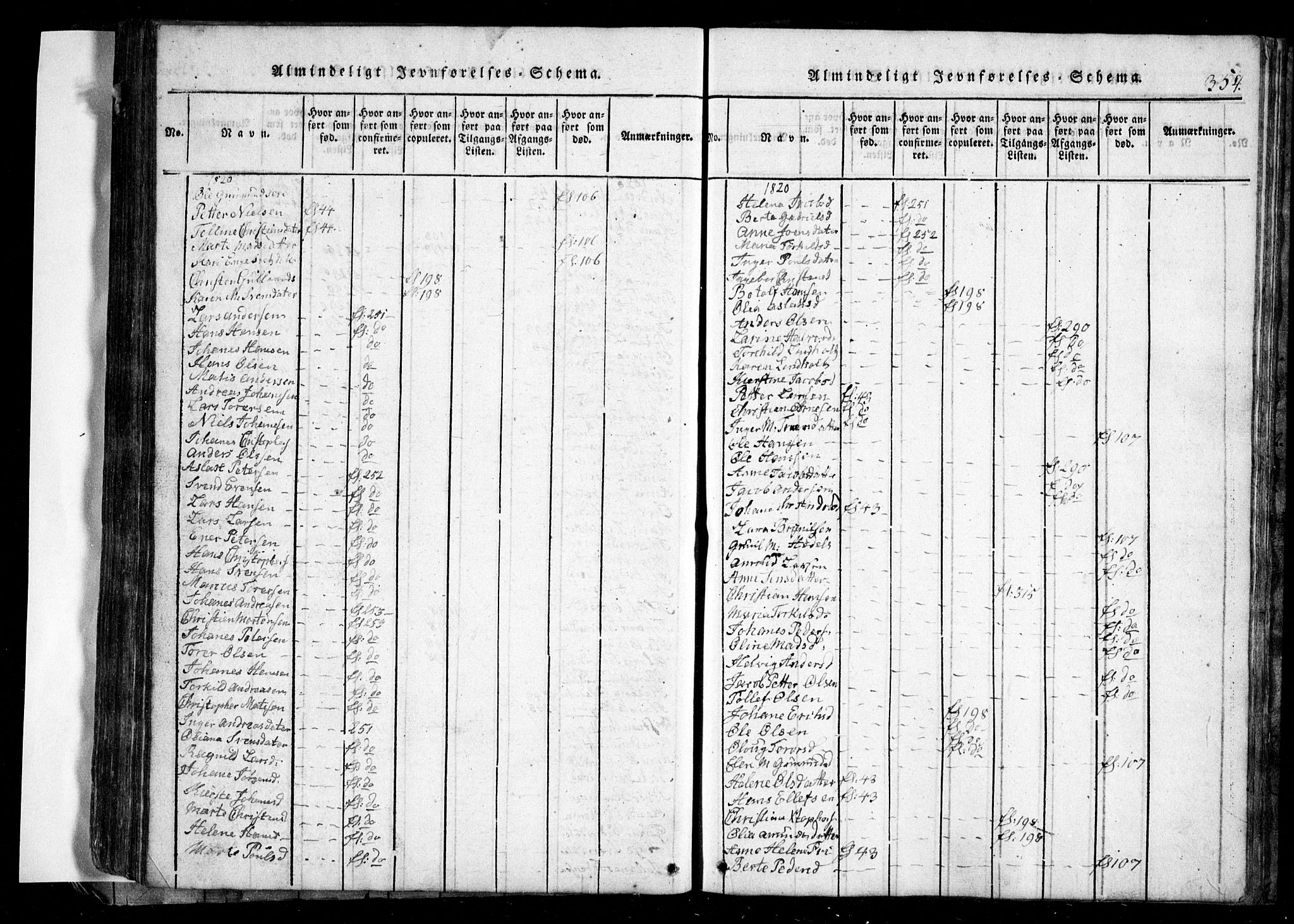 Spydeberg prestekontor Kirkebøker, SAO/A-10924/G/Ga/L0001: Parish register (copy) no. I 1, 1814-1868, p. 354