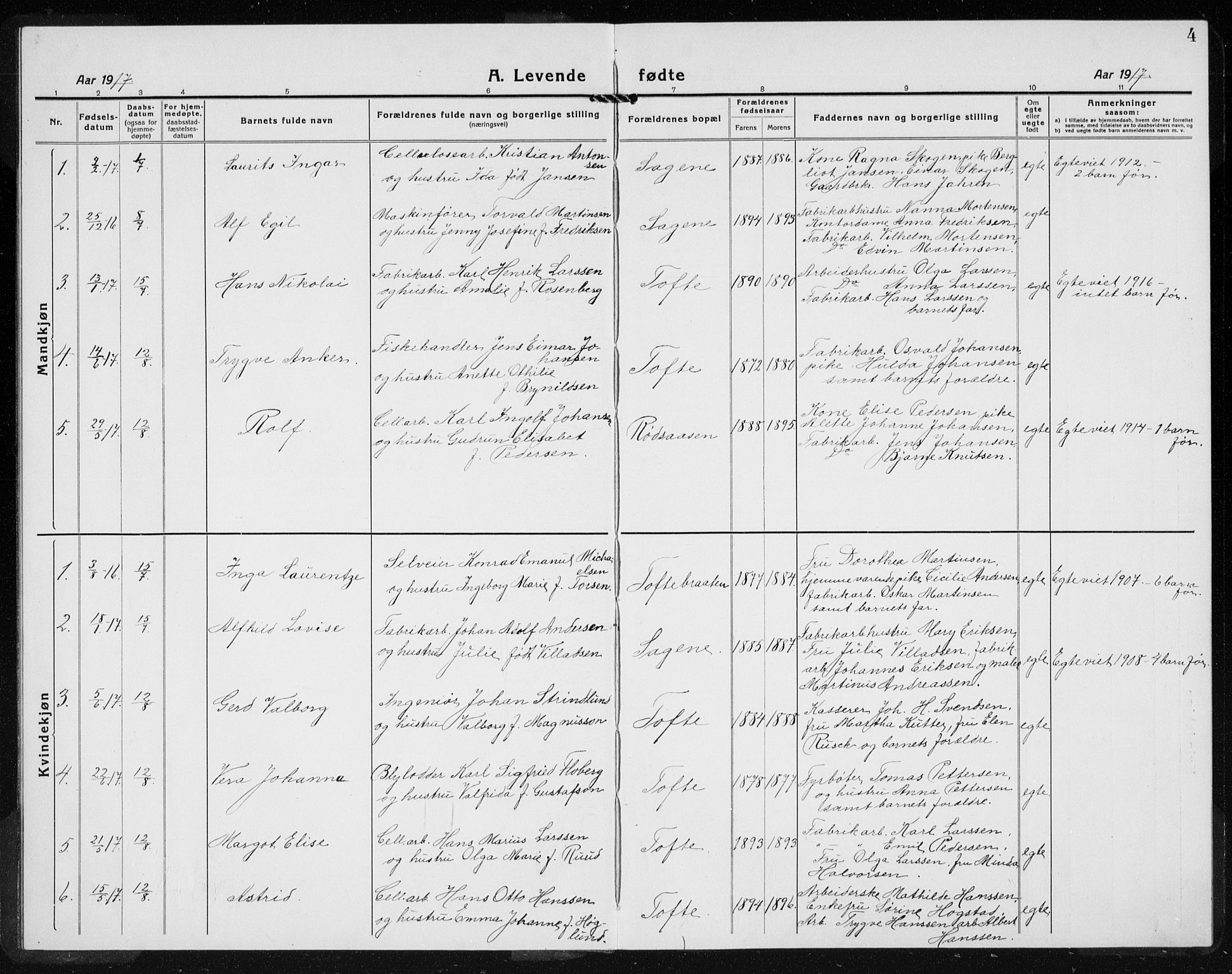 Hurum kirkebøker, AV/SAKO-A-229/G/Gb/L0001: Parish register (copy) no. II 1, 1917-1934, p. 4