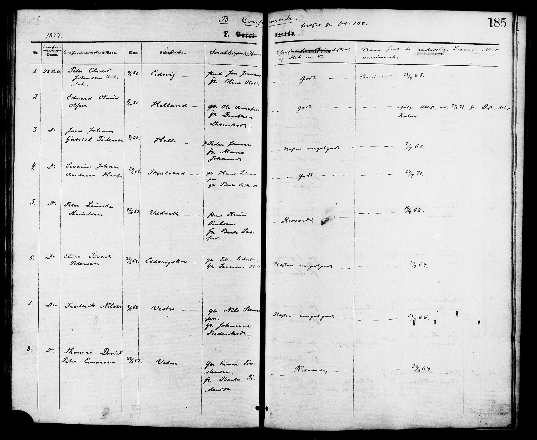 Ministerialprotokoller, klokkerbøker og fødselsregistre - Møre og Romsdal, AV/SAT-A-1454/525/L0373: Parish register (official) no. 525A03, 1864-1879, p. 185