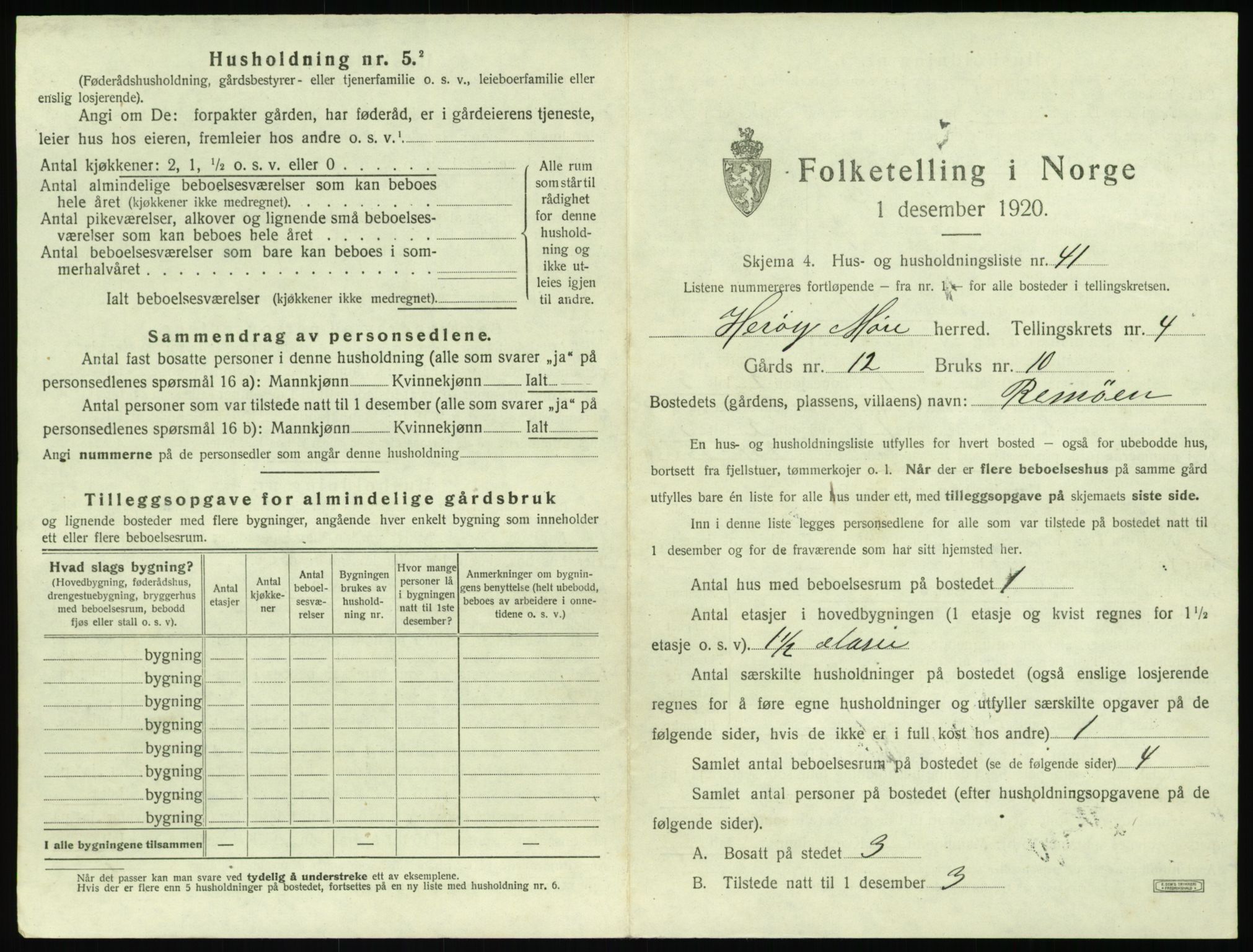 SAT, 1920 census for Herøy (MR), 1920, p. 351