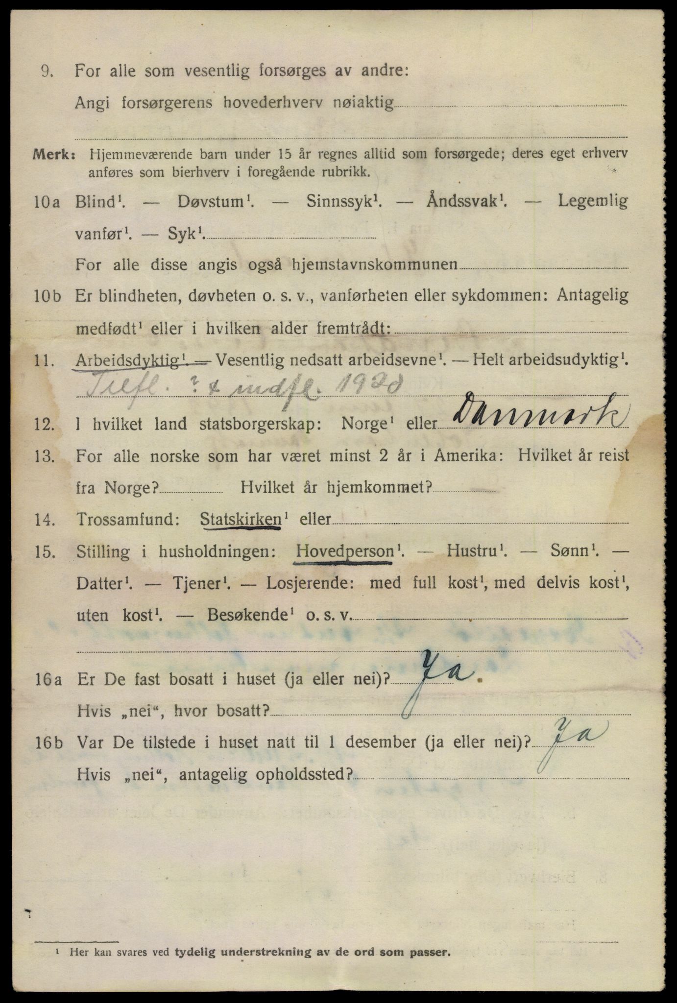 SAO, 1920 census for Kristiania, 1920, p. 215058