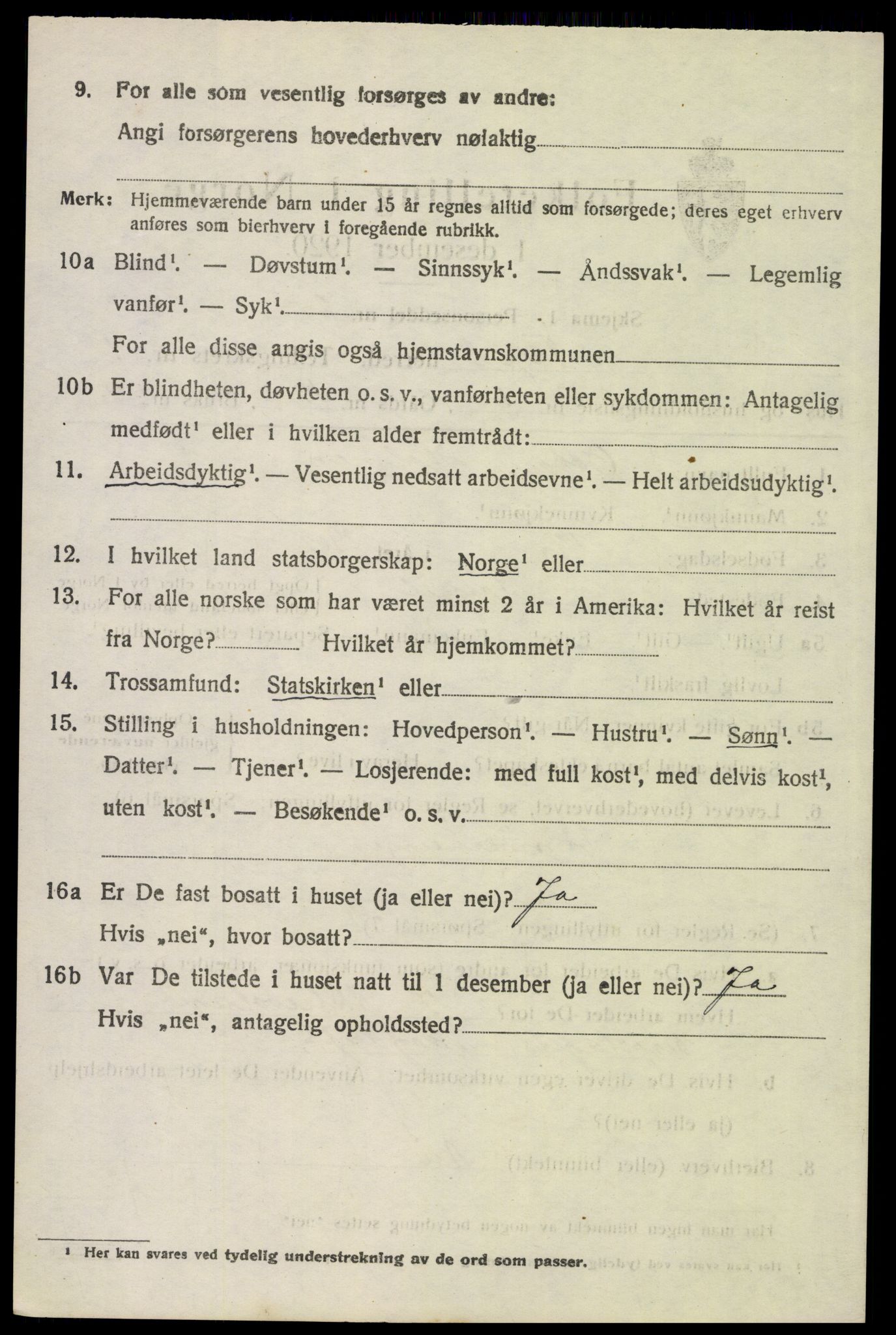 SAH, 1920 census for Trysil, 1920, p. 6614