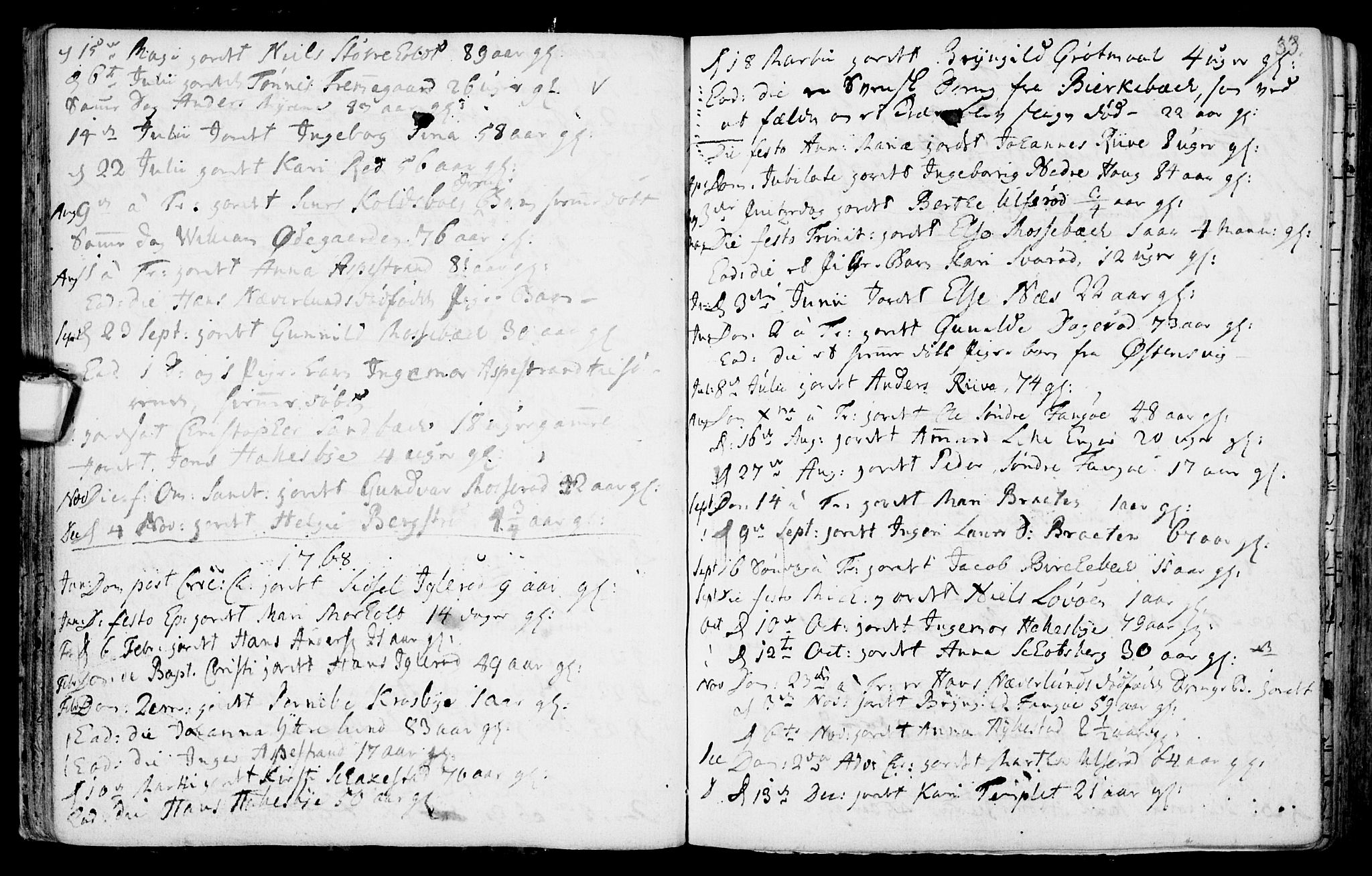 Aremark prestekontor Kirkebøker, SAO/A-10899/F/Fa/L0003: Parish register (official) no. I 3, 1745-1795, p. 33