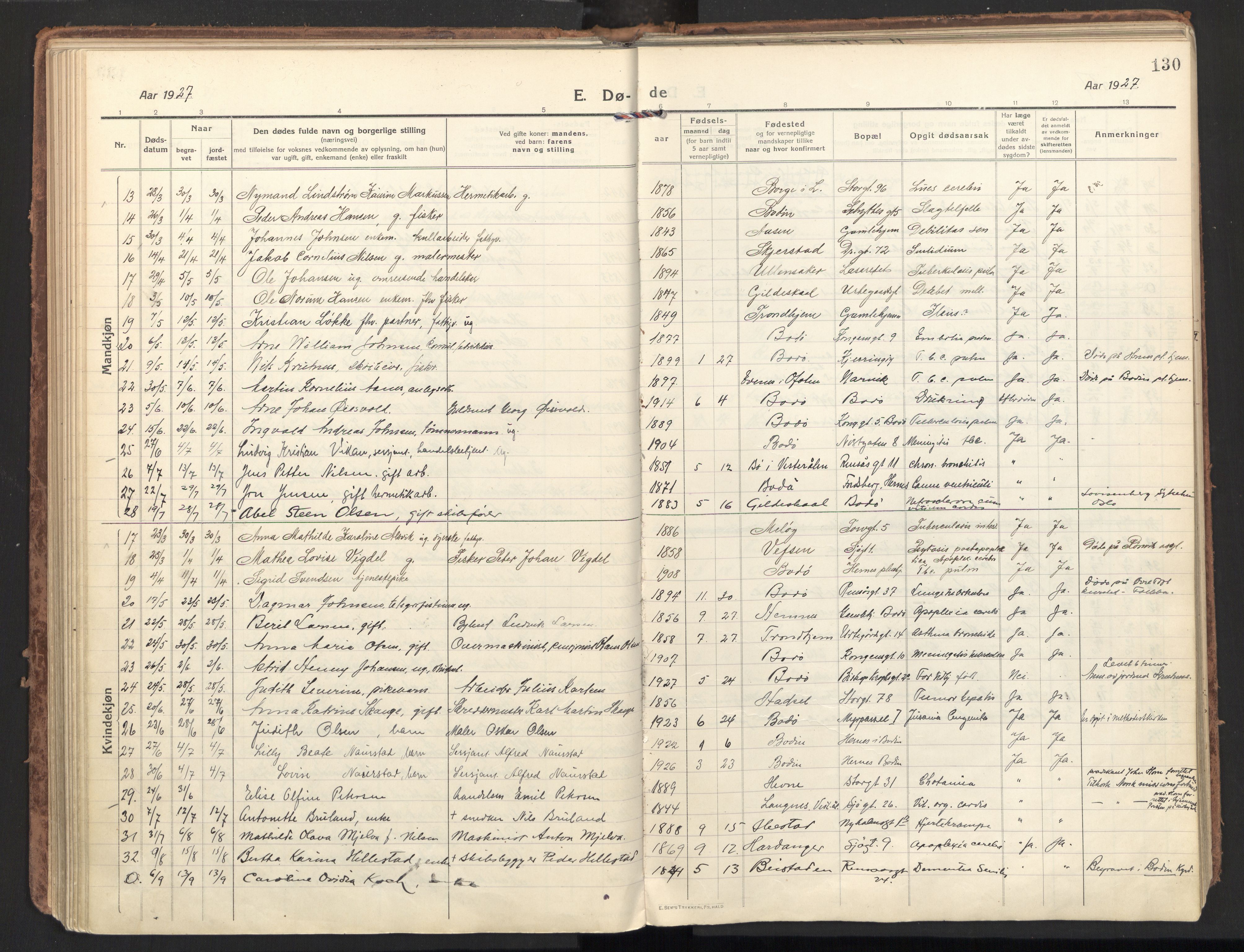 Ministerialprotokoller, klokkerbøker og fødselsregistre - Nordland, SAT/A-1459/801/L0018: Parish register (official) no. 801A18, 1916-1930, p. 130