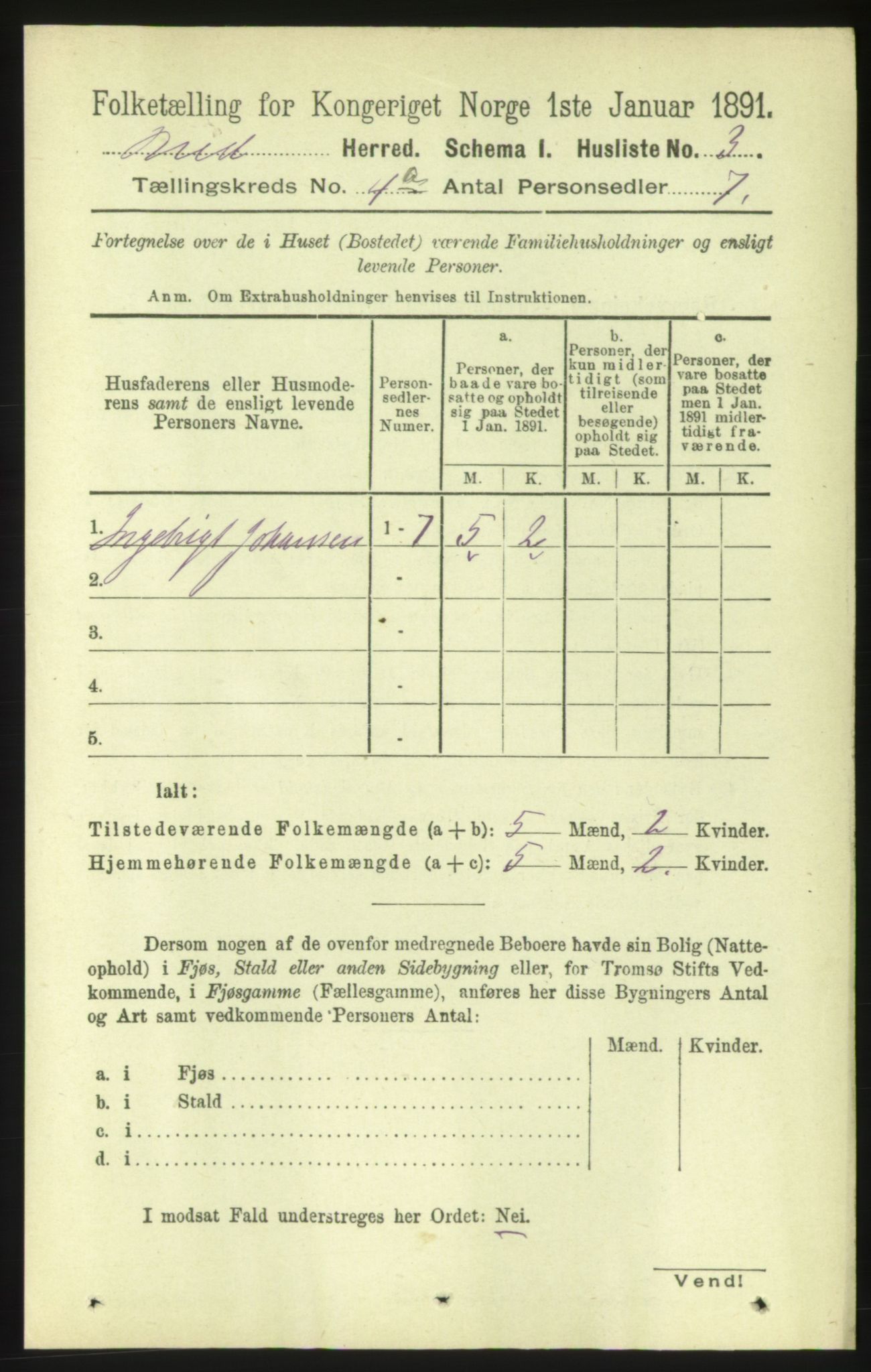 RA, 1891 census for 1549 Bud, 1891, p. 2066