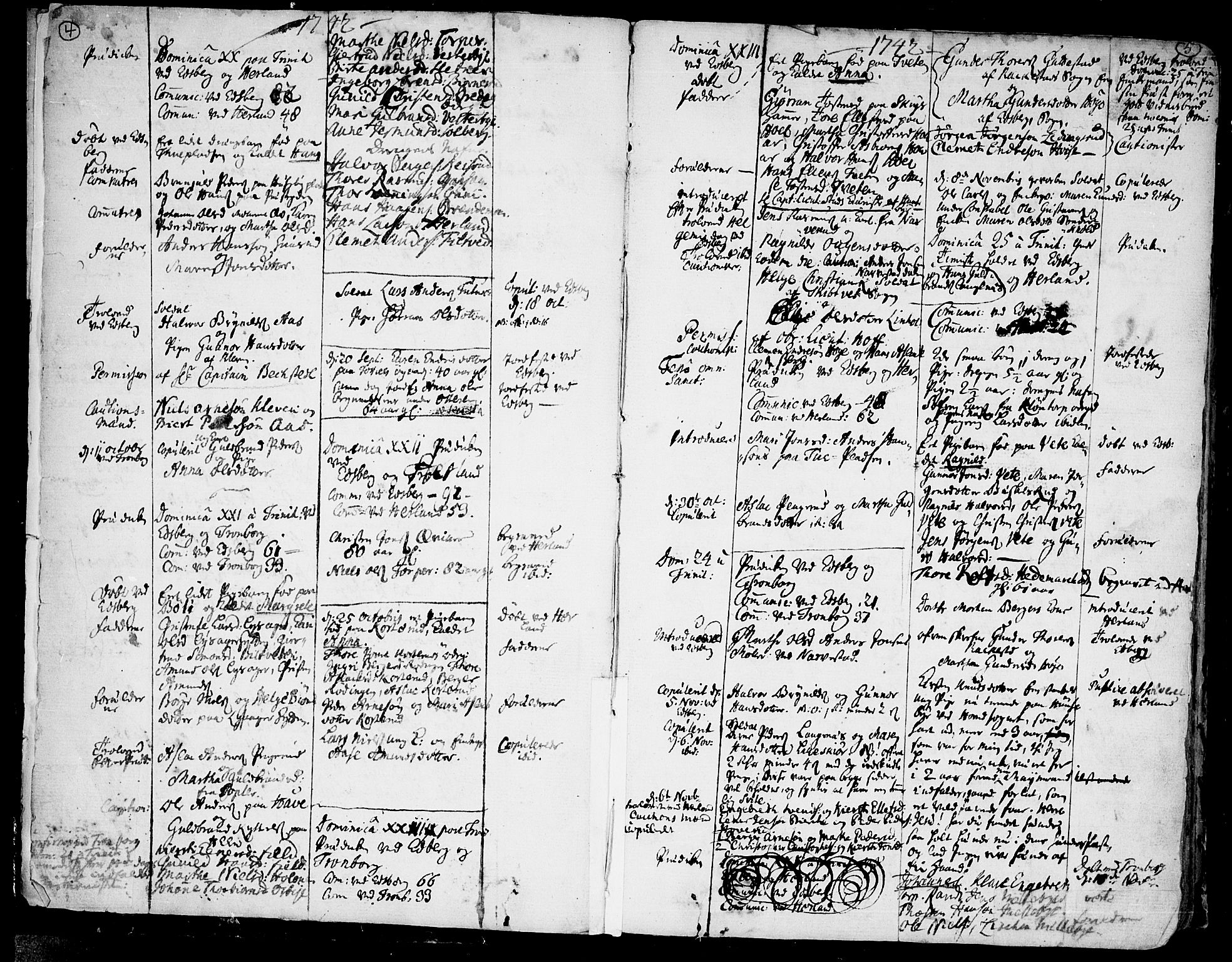 Eidsberg prestekontor Kirkebøker, AV/SAO-A-10905/F/Fa/L0003: Parish register (official) no.  I 3, 1742-1758, p. 4-5