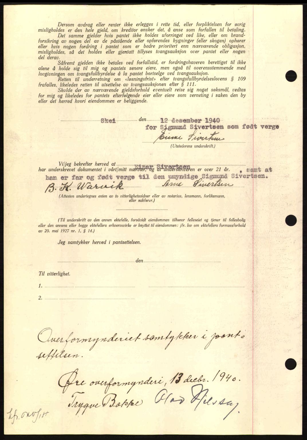 Nordmøre sorenskriveri, AV/SAT-A-4132/1/2/2Ca: Mortgage book no. B87, 1940-1941, Diary no: : 170/1941