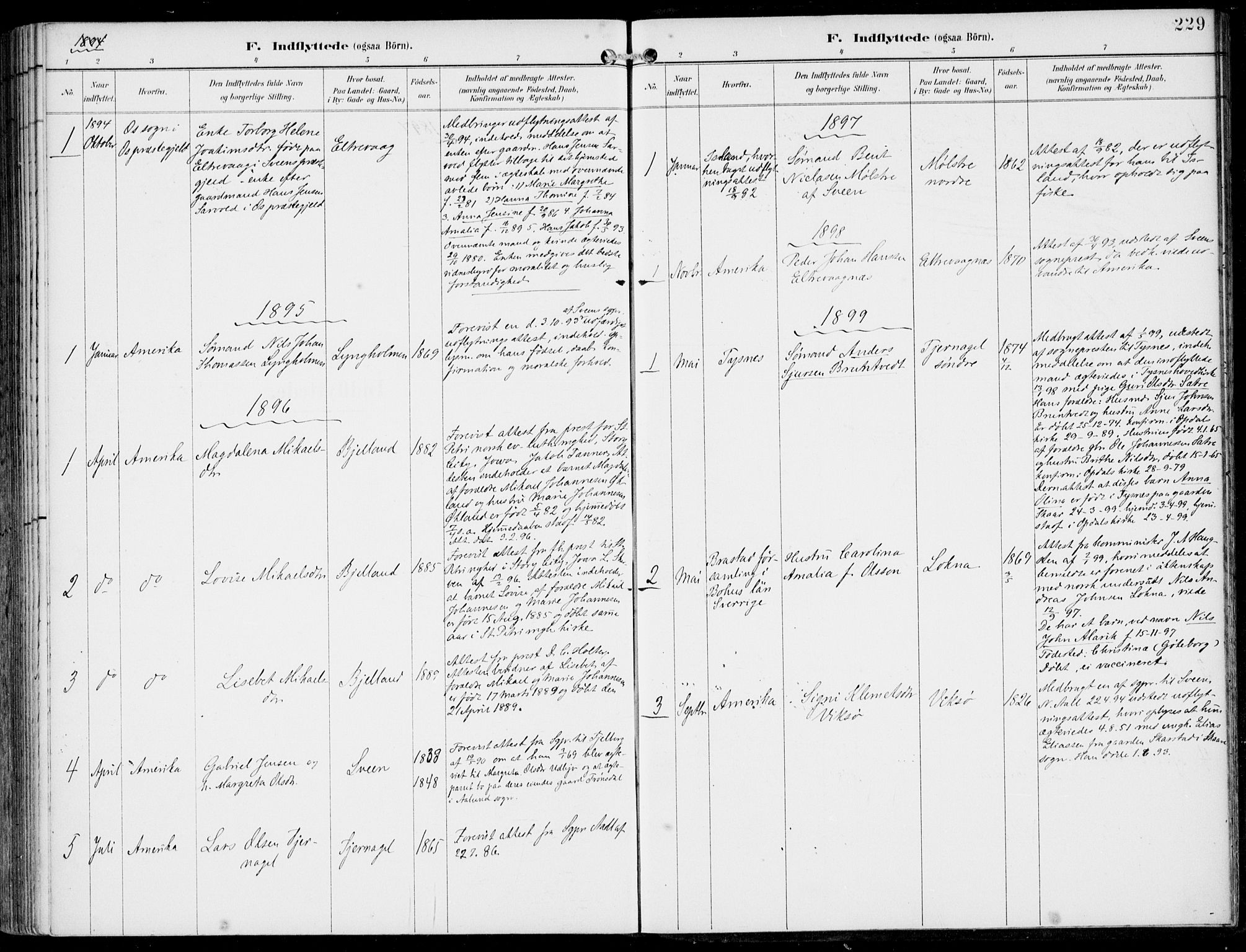 Sveio Sokneprestembete, AV/SAB-A-78501/H/Haa: Parish register (official) no. B  3, 1894-1906, p. 229