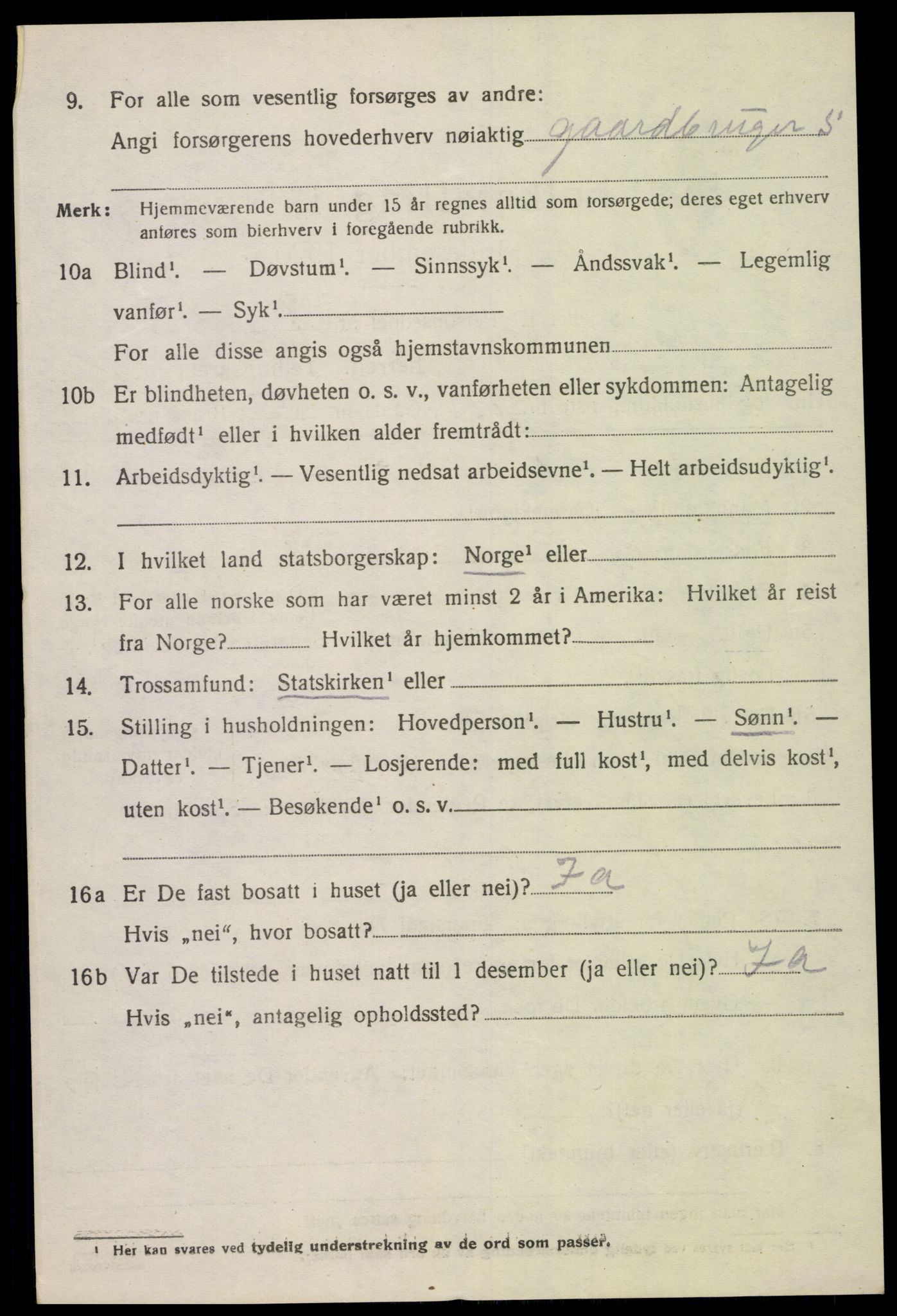 SAK, 1920 census for Greipstad, 1920, p. 2093
