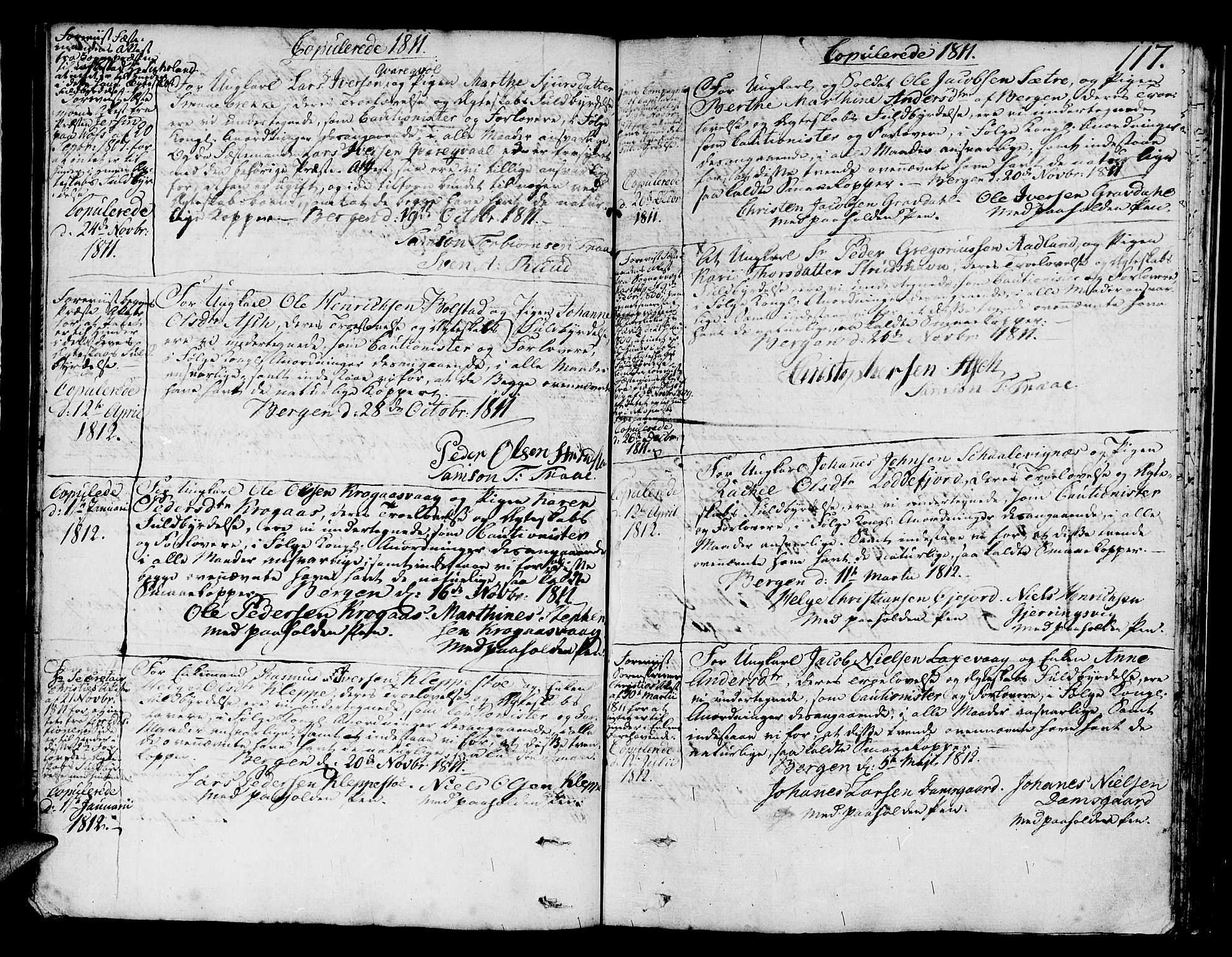 Askøy Sokneprestembete, SAB/A-74101/H/Ha/Haa/Haaa/L0002: Parish register (official) no. A 2, 1801-1818, p. 117