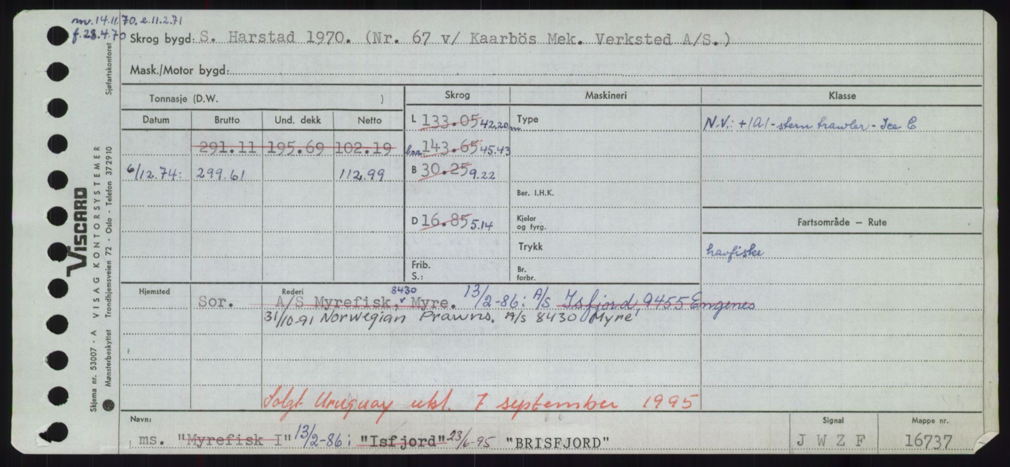 Sjøfartsdirektoratet med forløpere, Skipsmålingen, AV/RA-S-1627/H/Hd/L0005: Fartøy, Br-Byg, p. 285