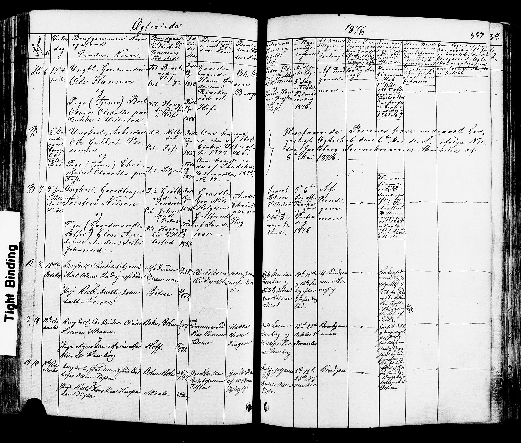 Botne kirkebøker, AV/SAKO-A-340/F/Fa/L0006: Parish register (official) no. I 6, 1836-1877, p. 337