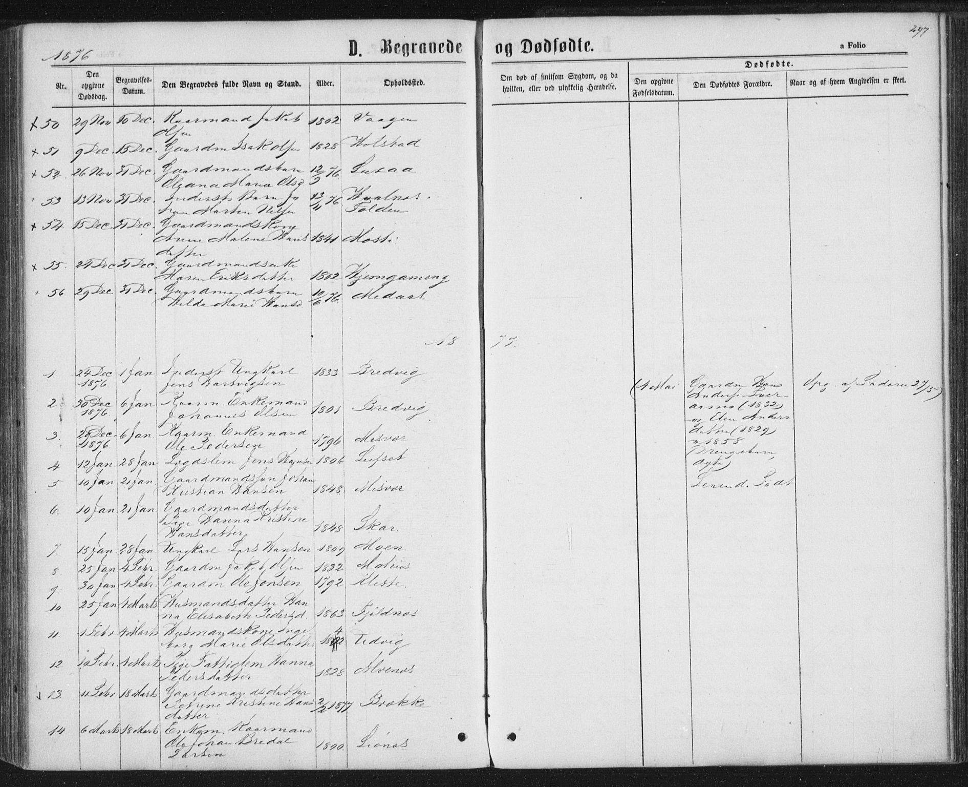 Ministerialprotokoller, klokkerbøker og fødselsregistre - Nordland, SAT/A-1459/852/L0739: Parish register (official) no. 852A09, 1866-1877, p. 297